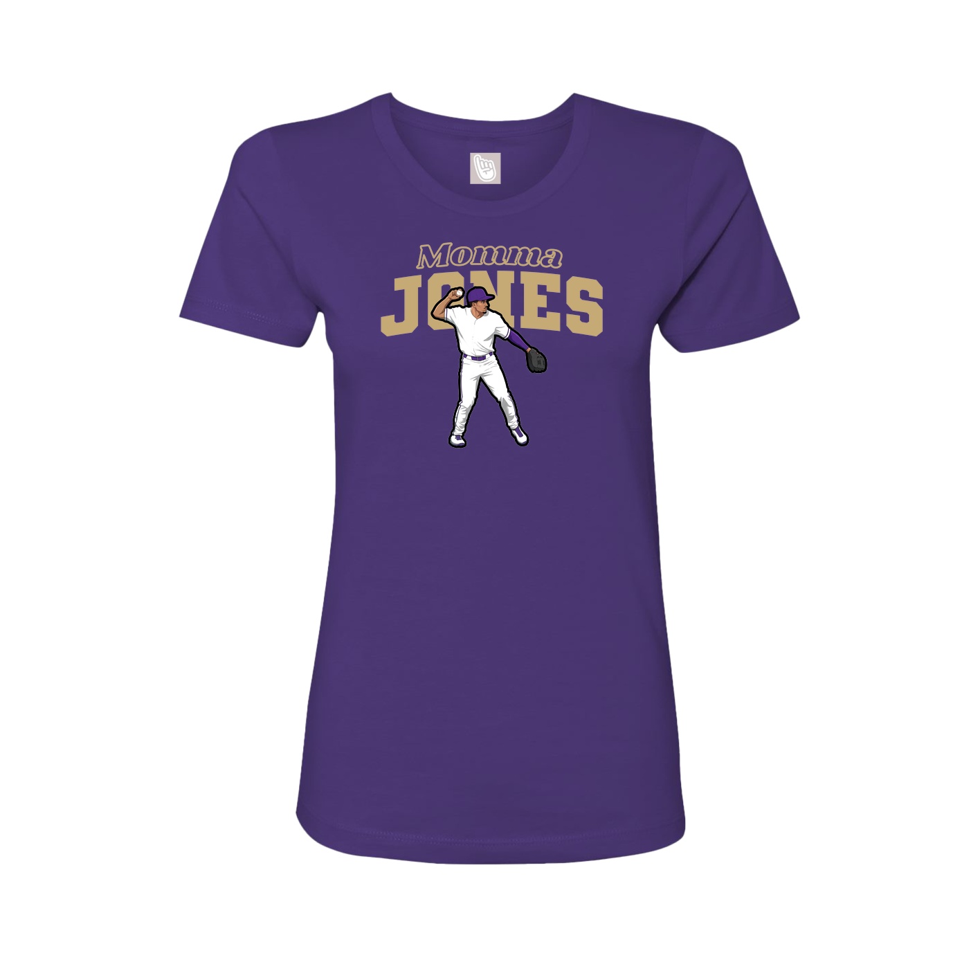 Womens Tee — Mothers Day Block in Purple
