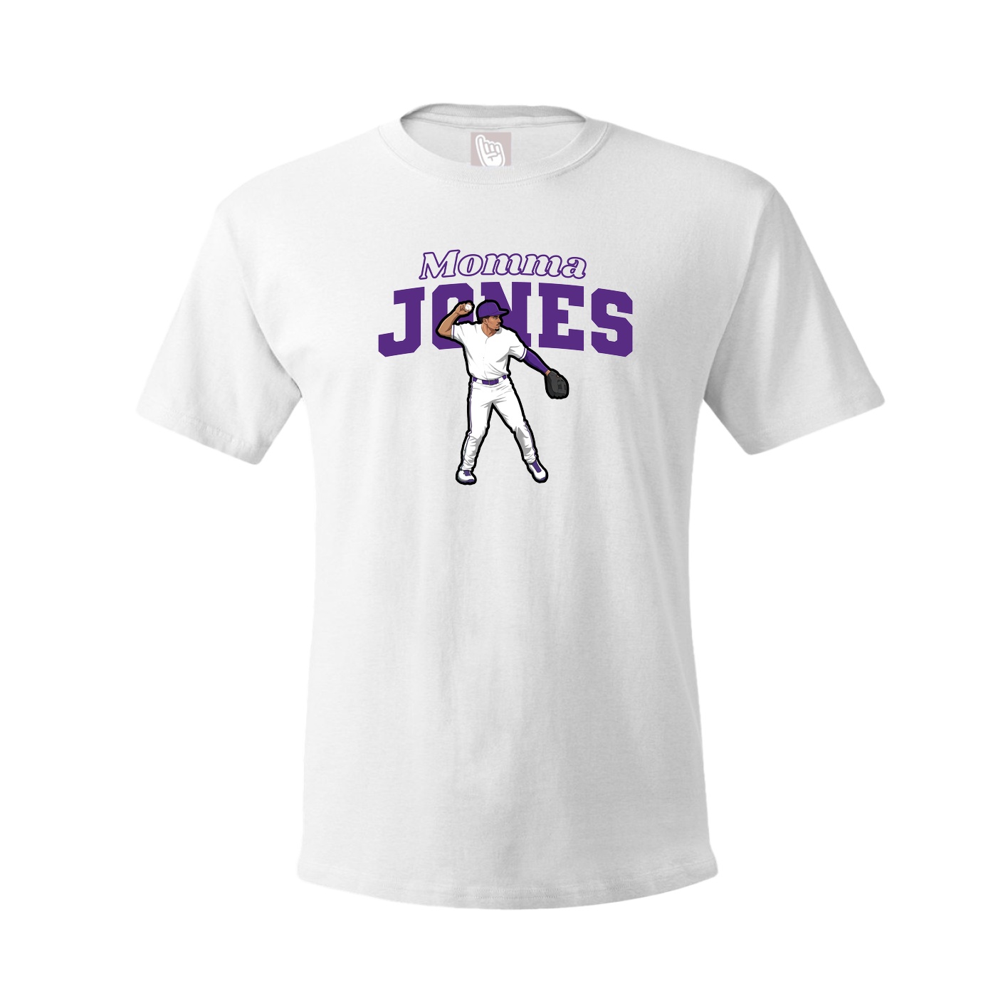 Youth Tee — Mothers Day Block in White
