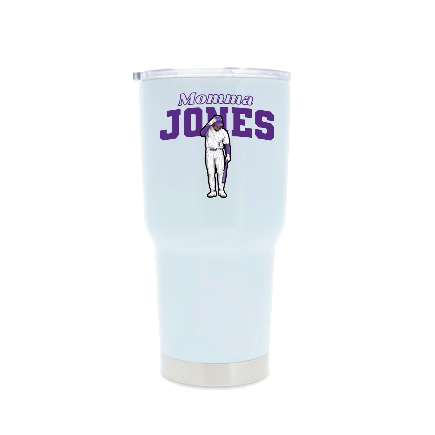 30oz Stainless Steel Tumbler — Mothers Day Block in White