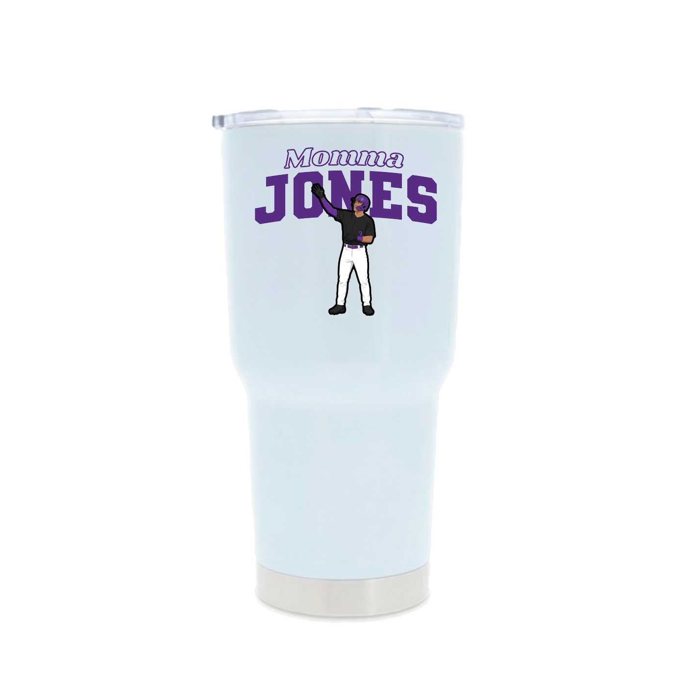 30oz Stainless Steel Tumbler — Mothers Day Block in White
