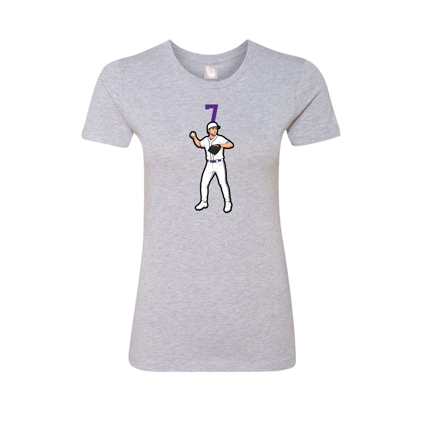 Womens Tee — Number Top in Grey