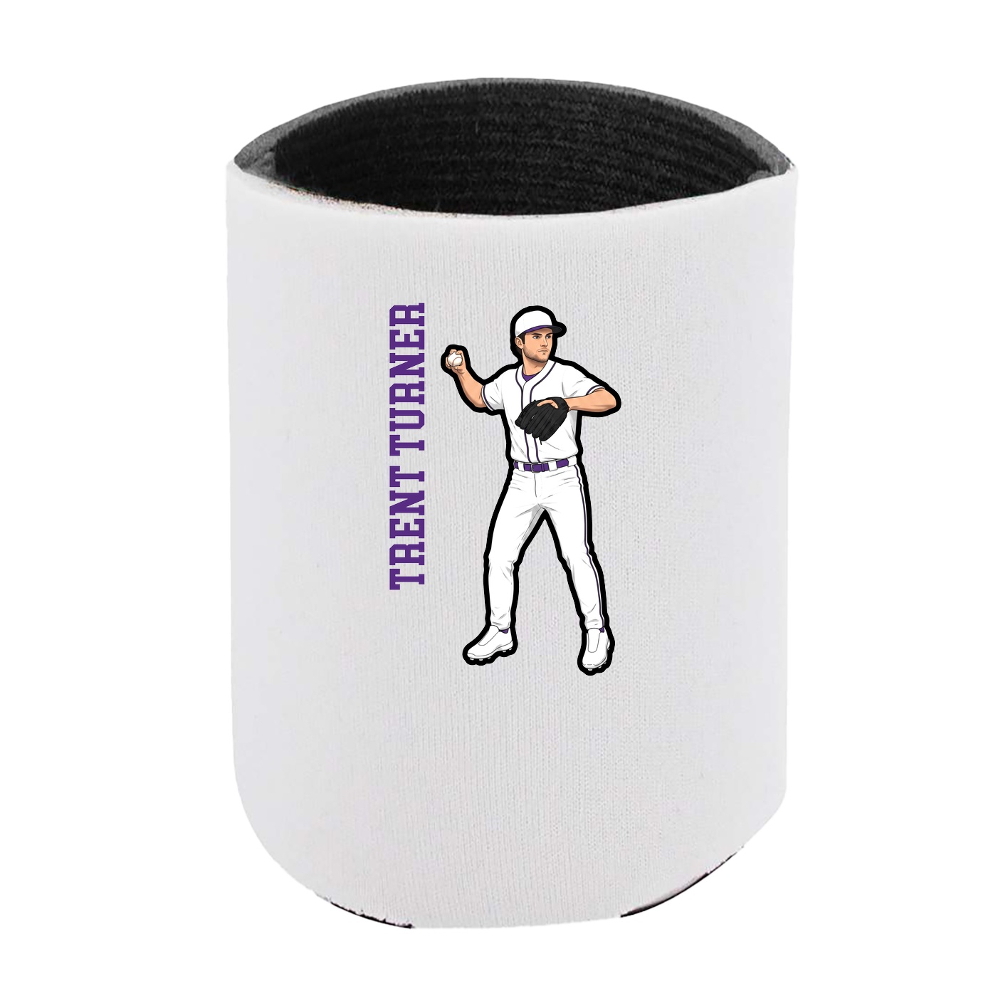 Can Holder — Name Vertical in White
