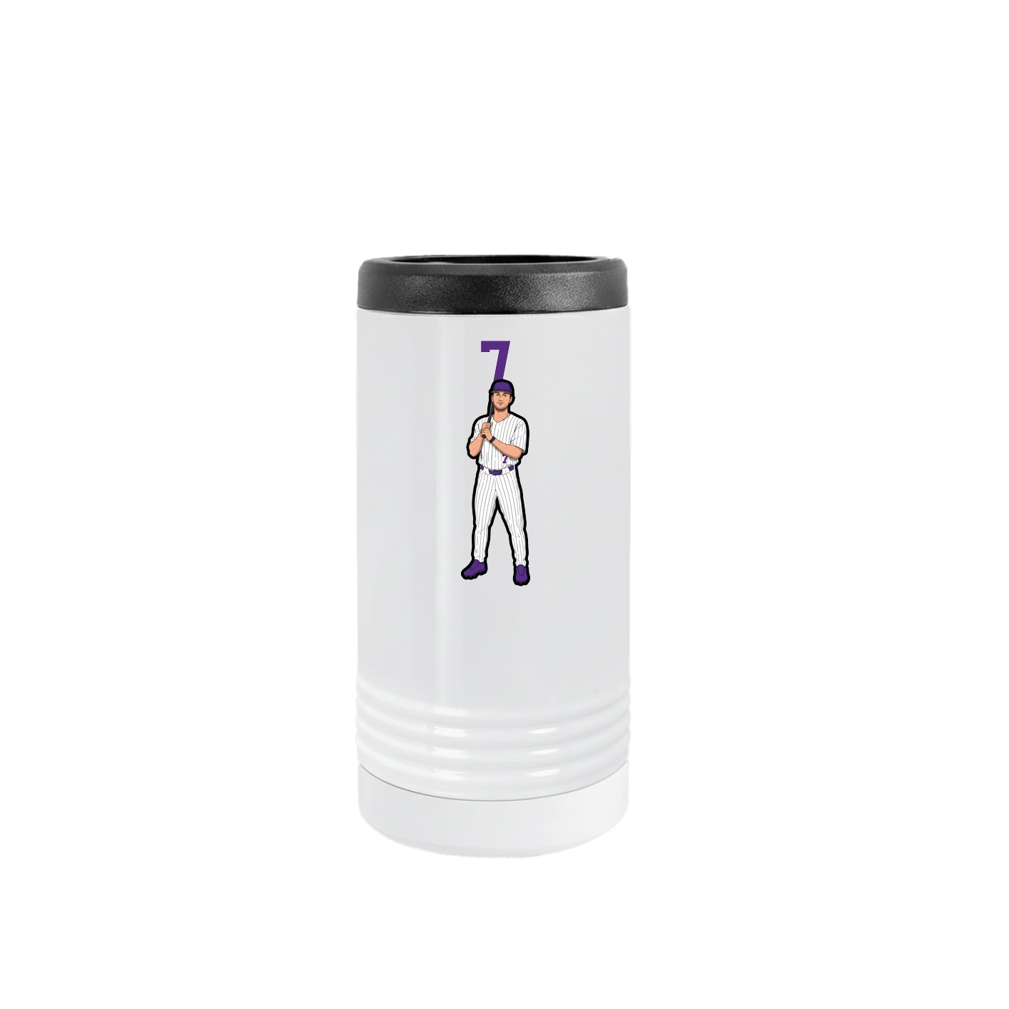 Slim Beverage Holder — Number Top in White