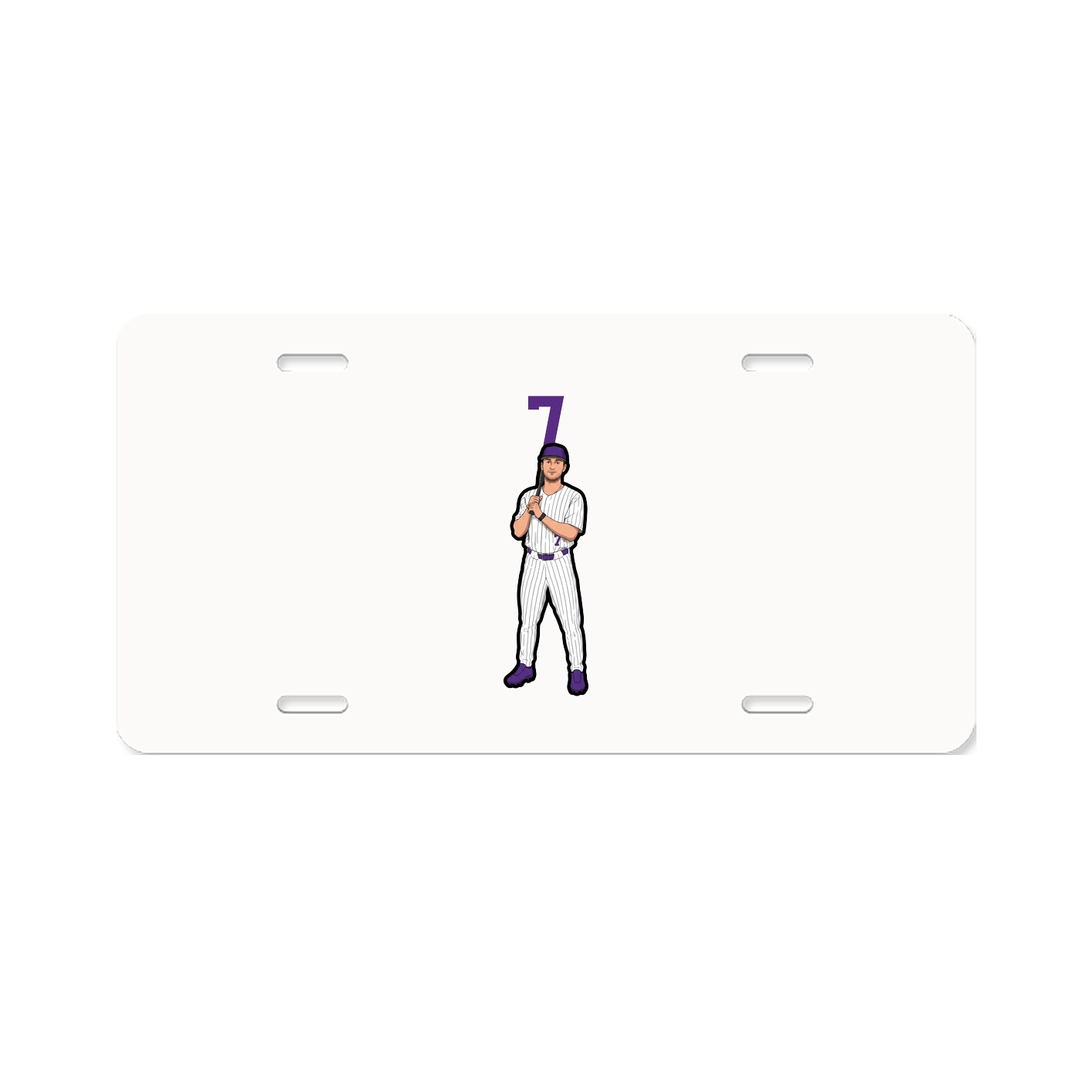 License Plate — Number Top in Classic