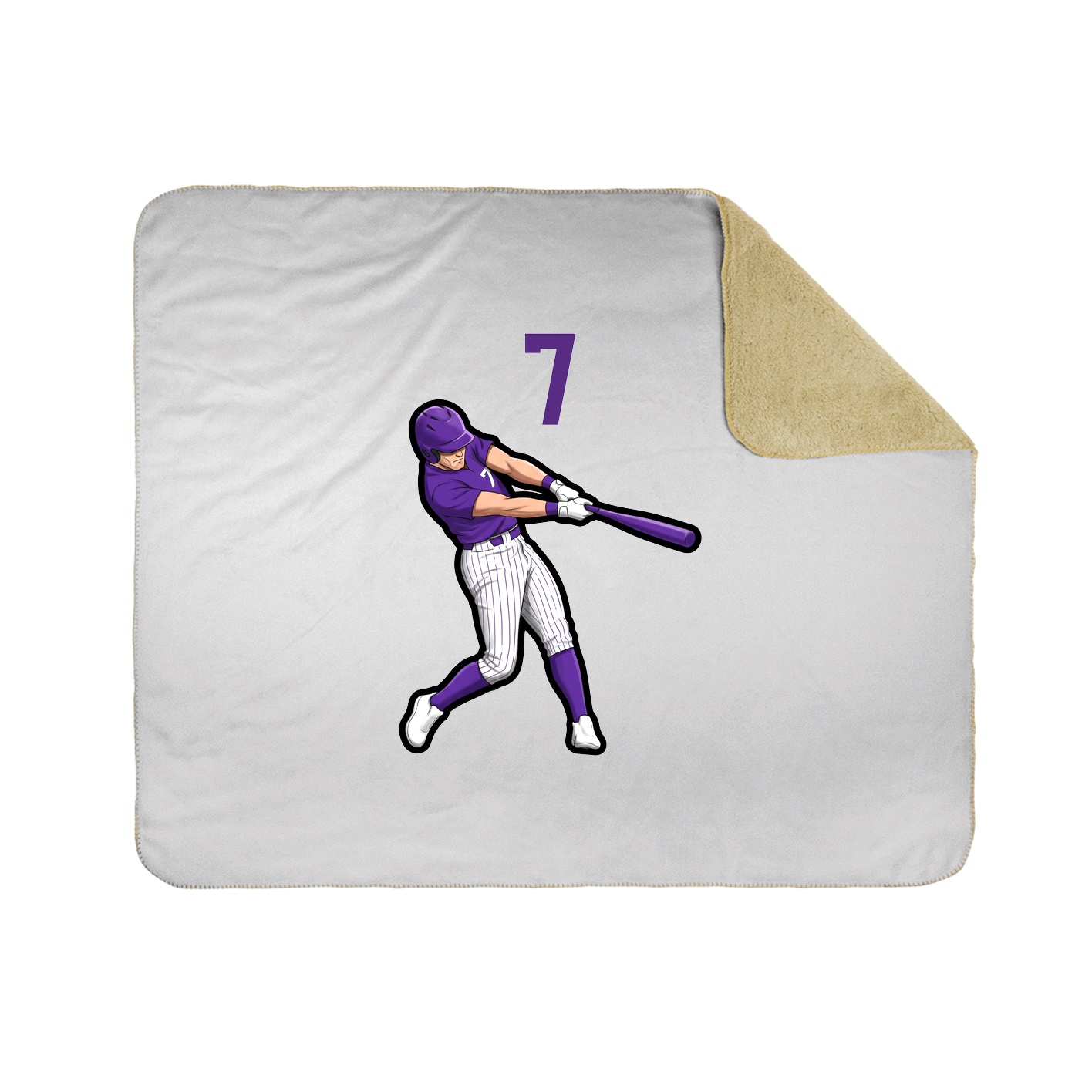 Throw Blanket — Number Top in White