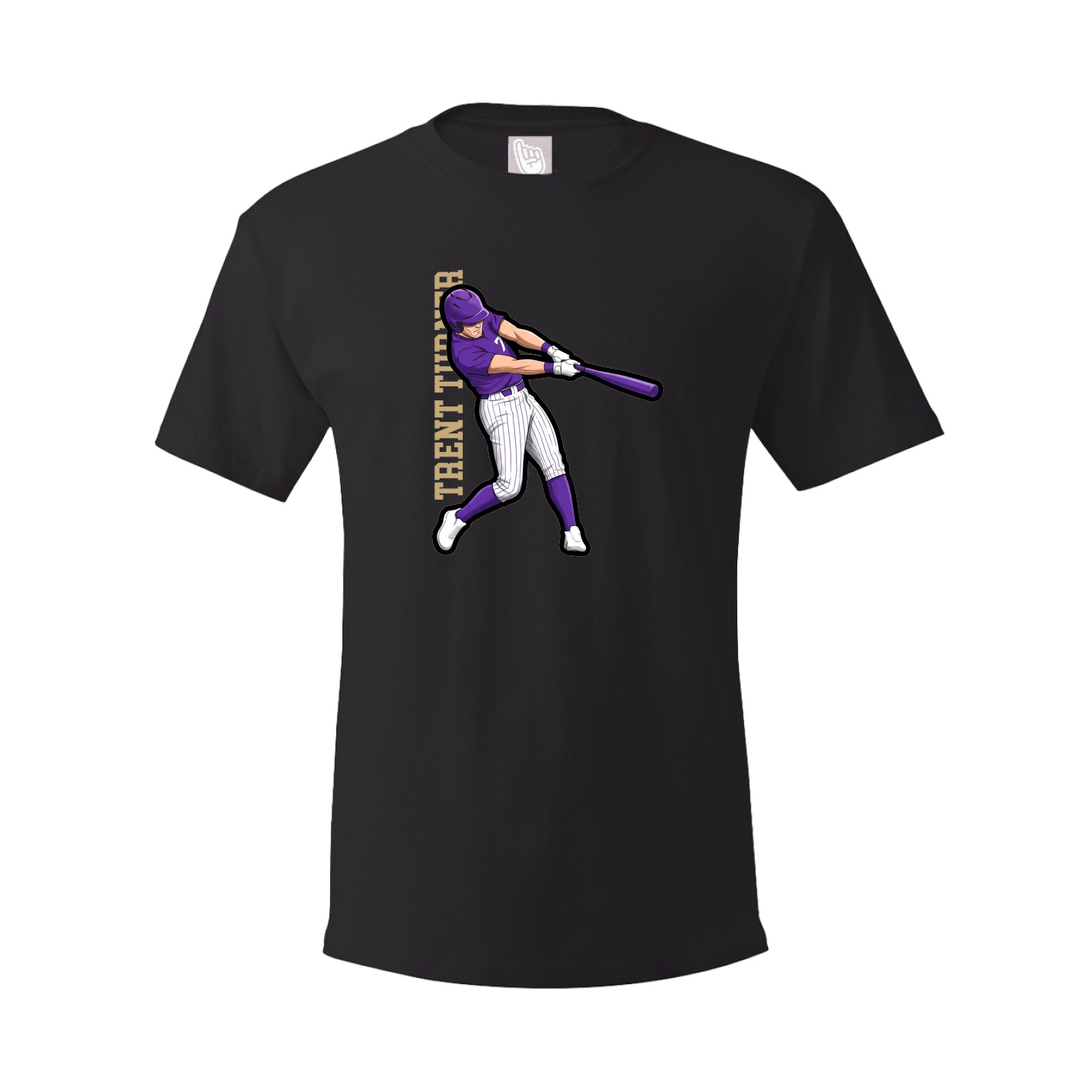 Youth Tee — Name Vertical in Black