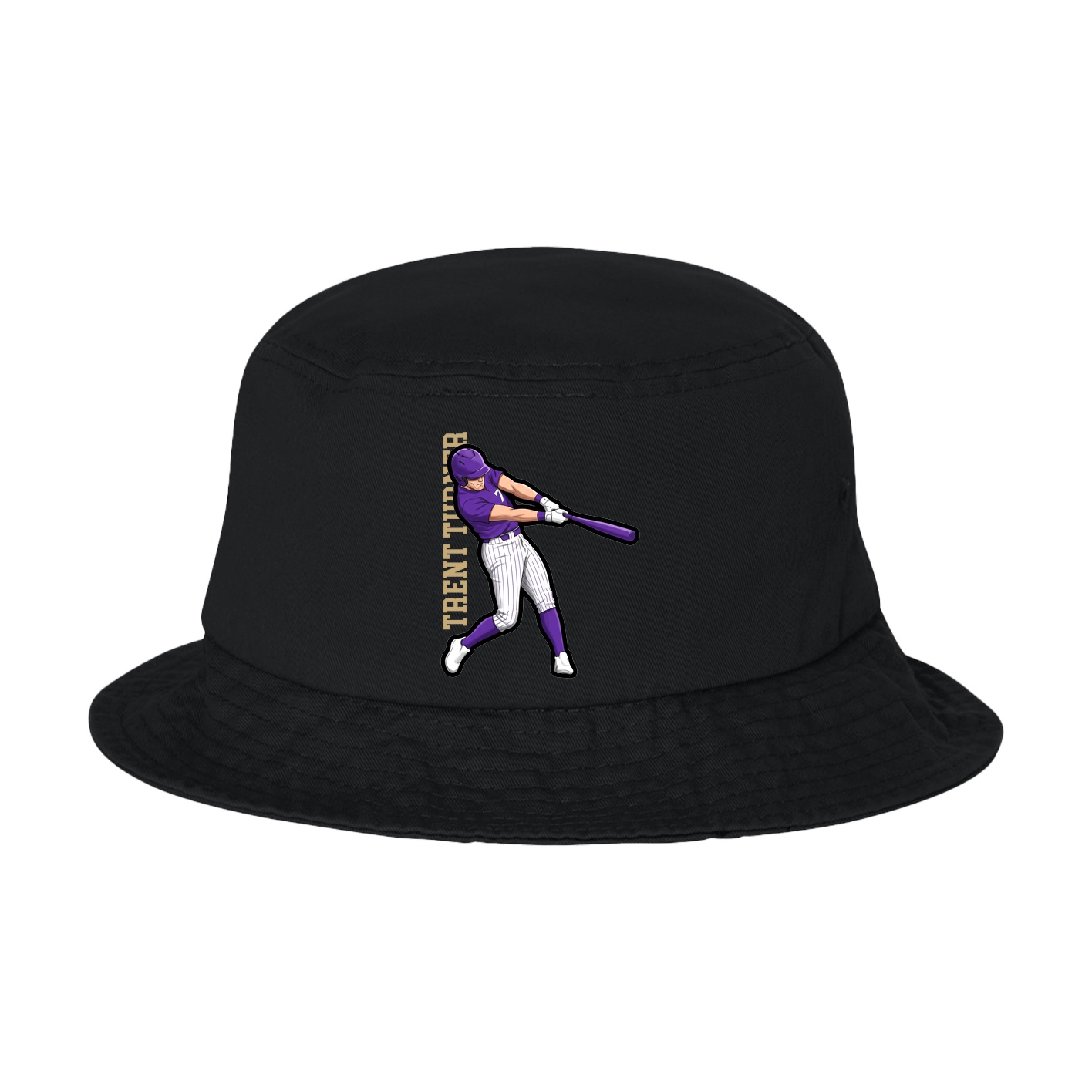 Bucket Cap — Name Vertical in Black