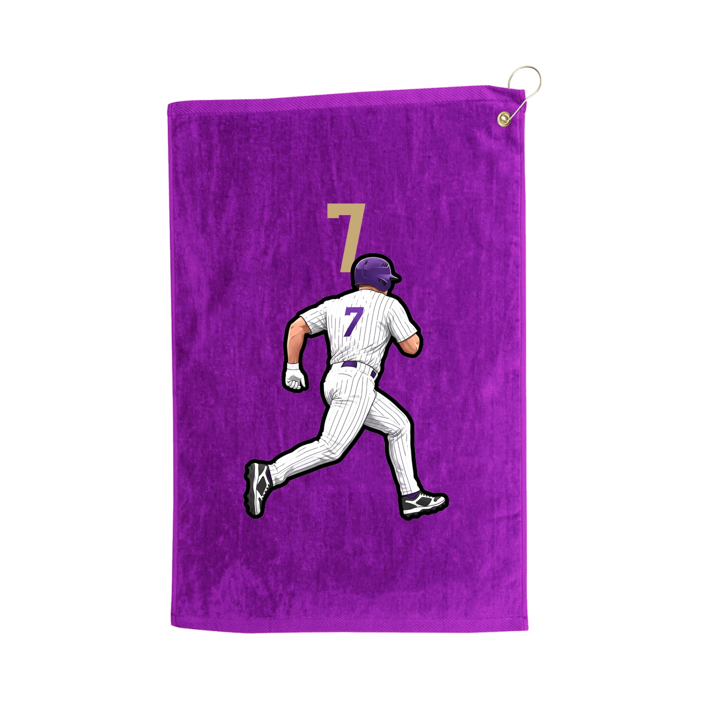 Golf Towel — Number Top in Purple