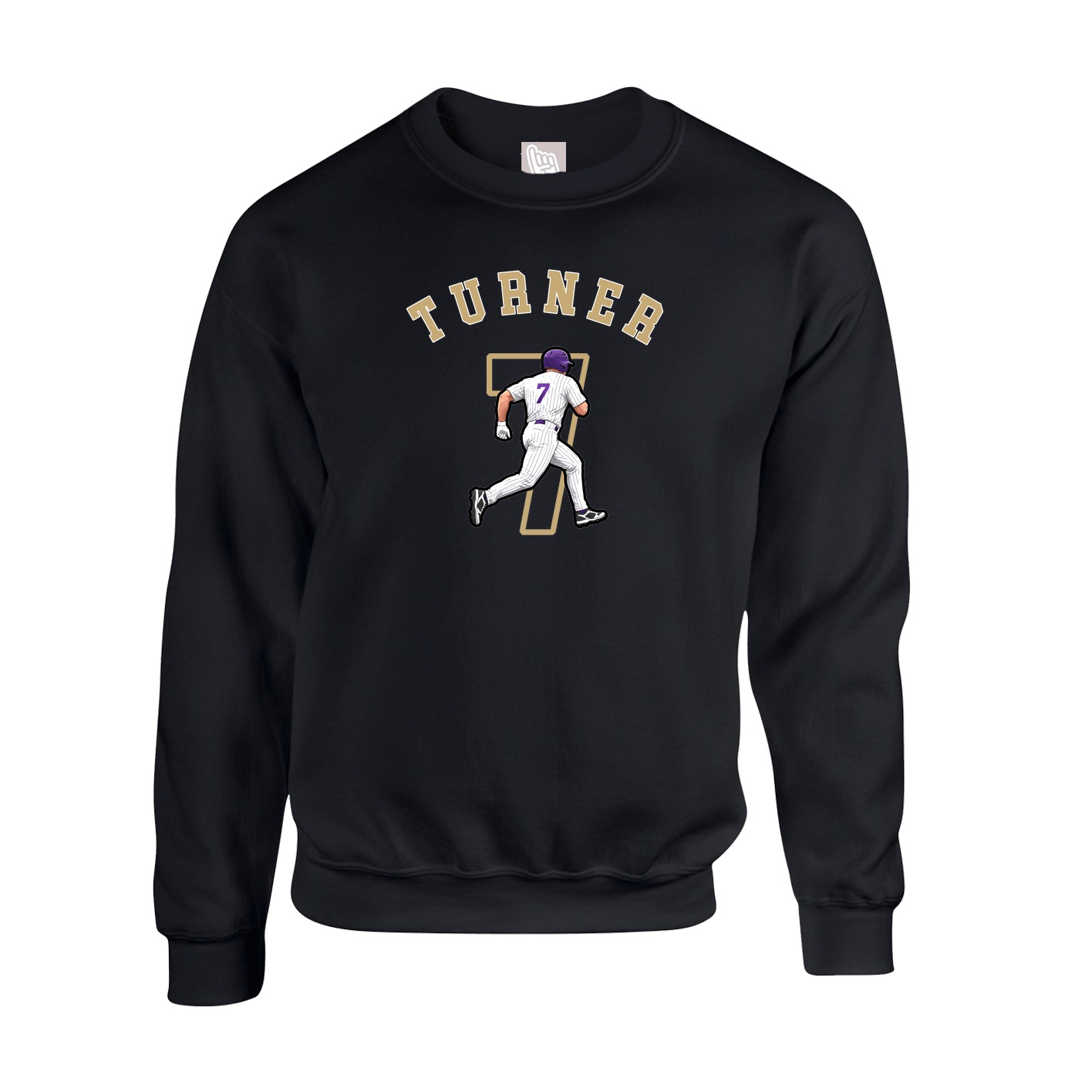 Fleece Crew — Shirsey Arch in Black
