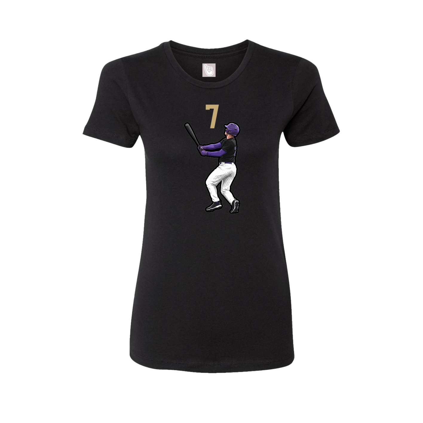 Womens Tee — Number Top in Black