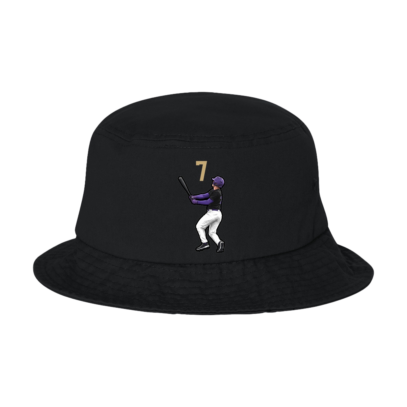 Bucket Cap — Number Top in Black