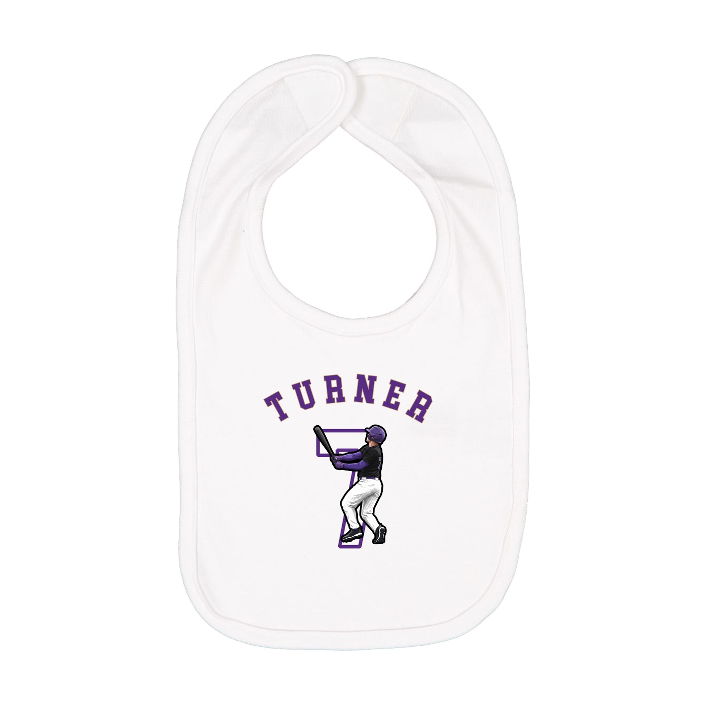 Infant Bib — Shirsey Arch in White