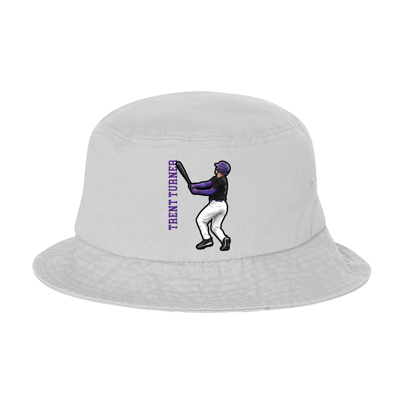 Bucket Cap — Name Vertical in White