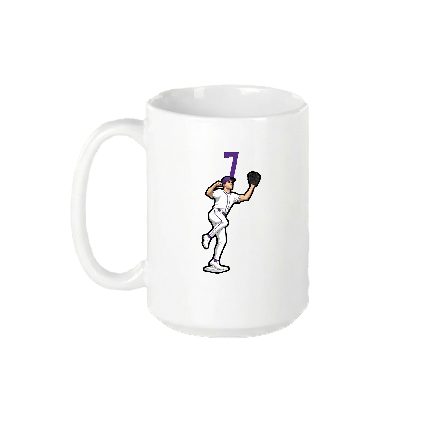 15oz Coffee Mug — Number Top in White