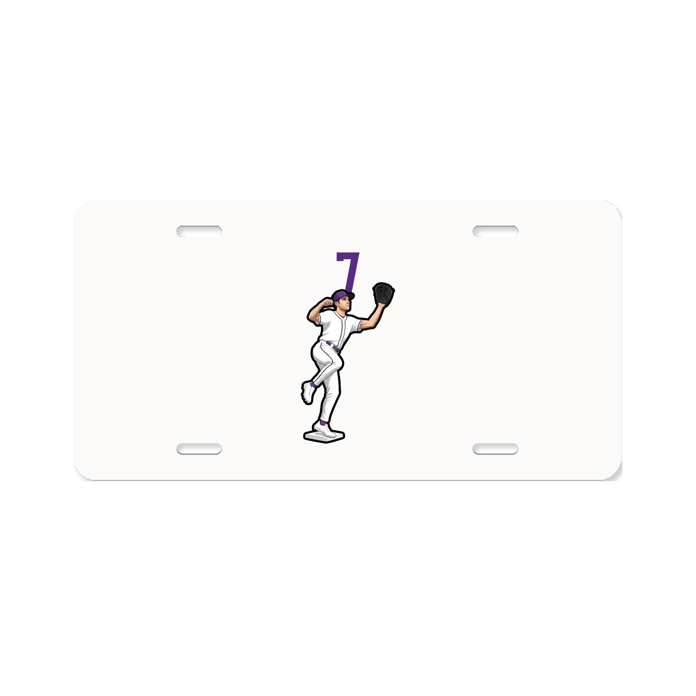 License Plate — Number Top in Classic