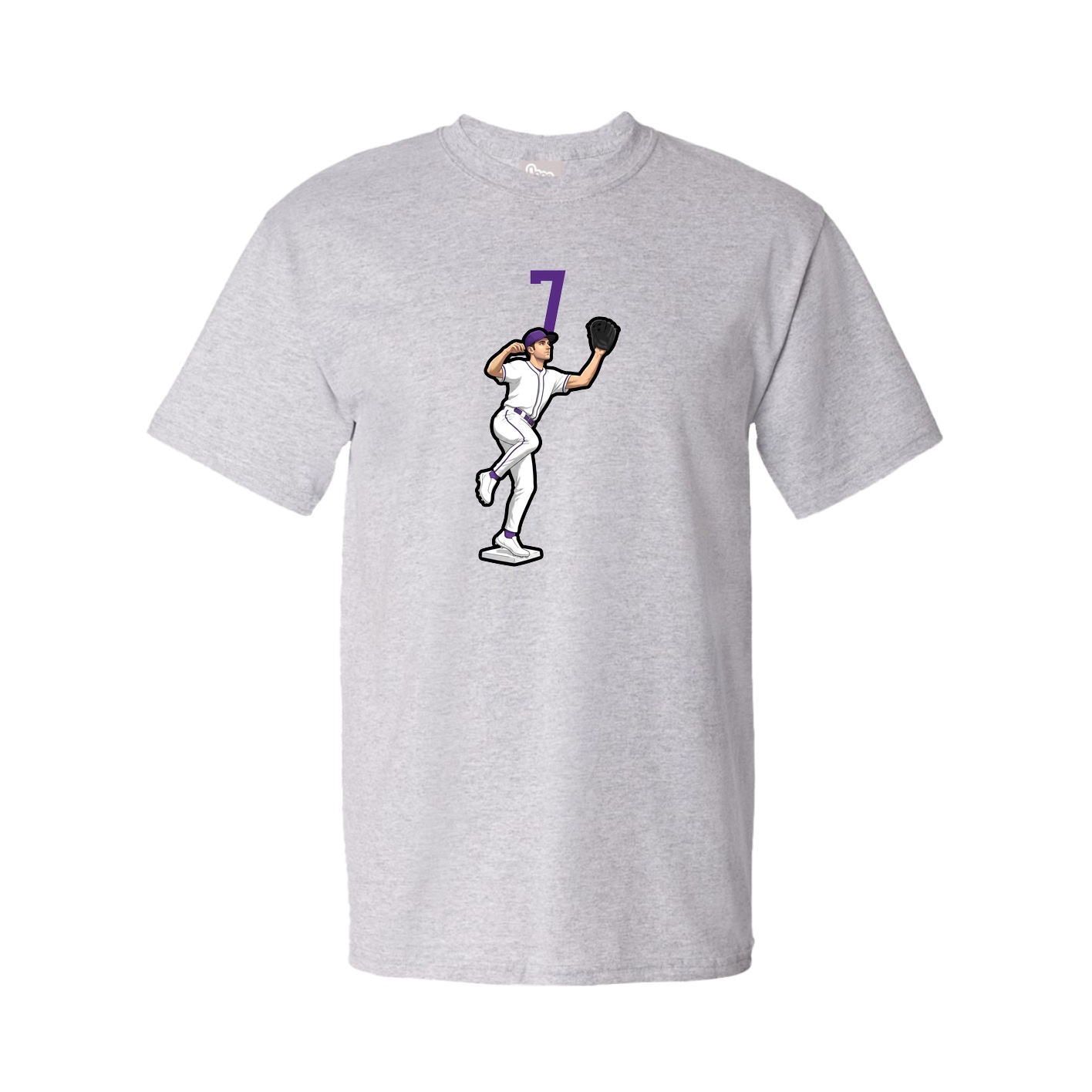 Youth Tee — Number Top in Grey