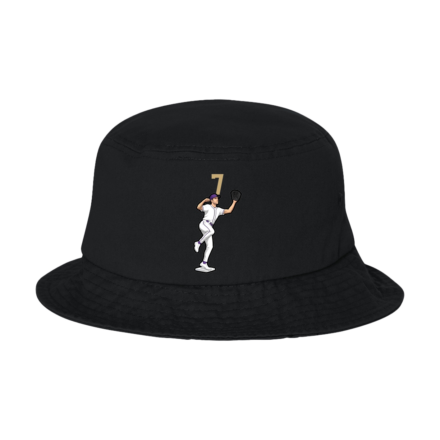 Bucket Cap — Number Top in Black