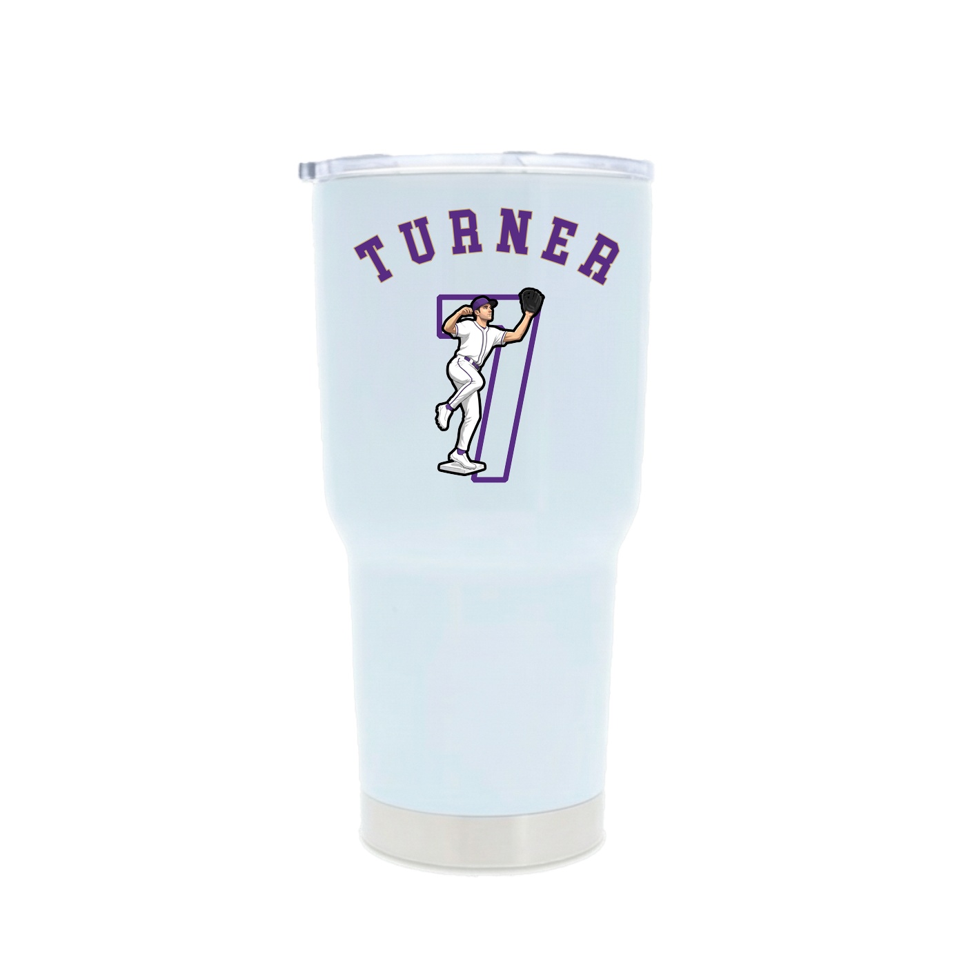 30oz Stainless Steel Tumbler — Shirsey Arch in White