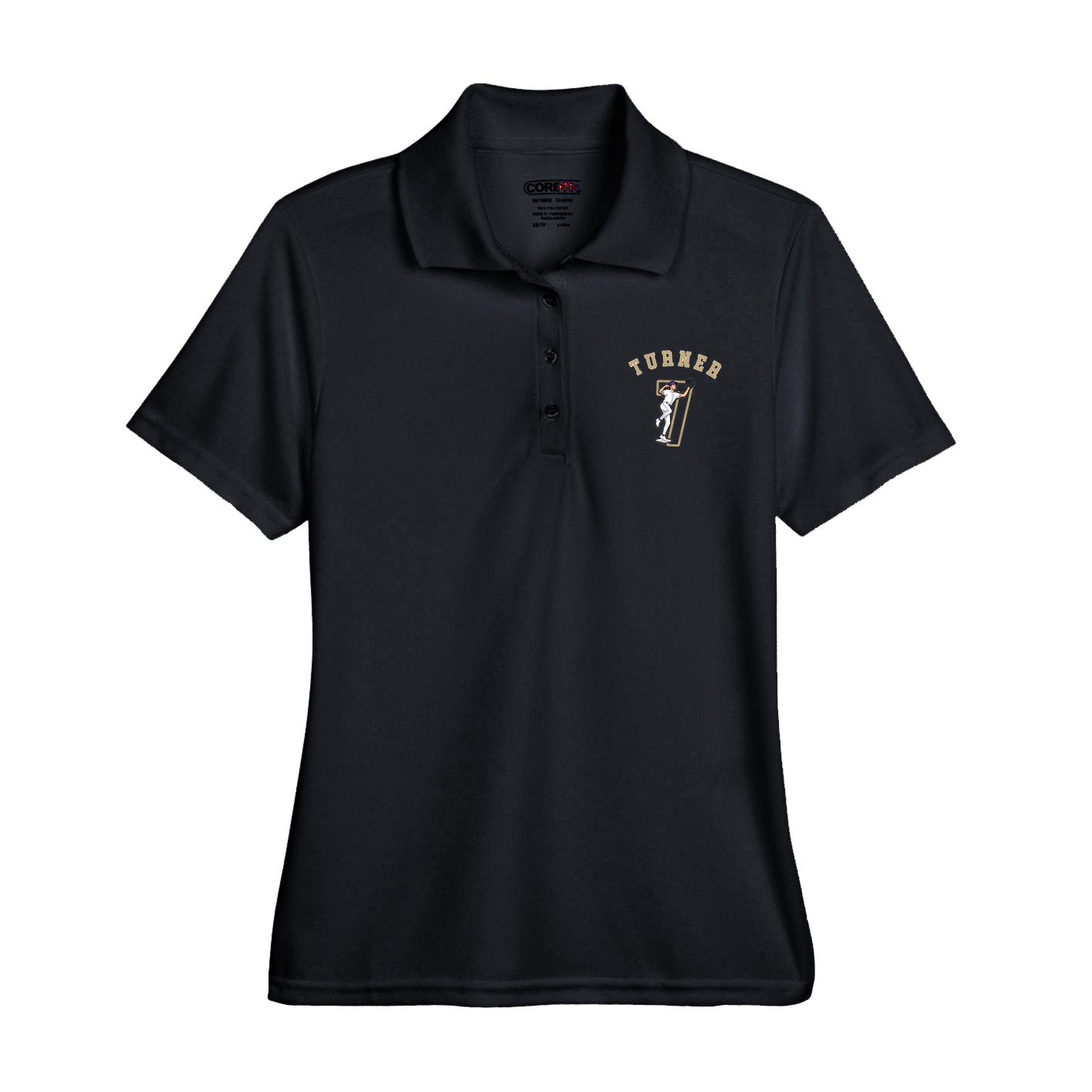 Womens Performance Polo — Shirsey Arch in Black