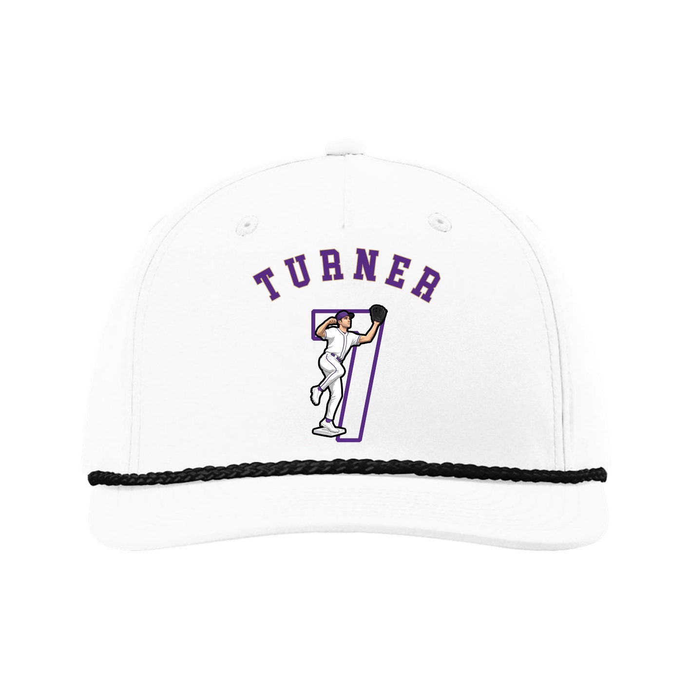 Five-Panel Classic Rope Cap — Shirsey Arch in White