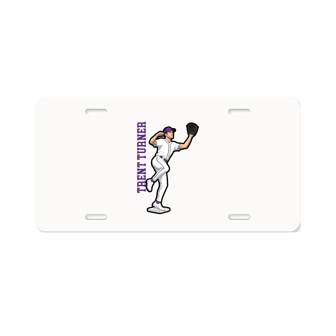 License Plate — Name Vertical in Classic
