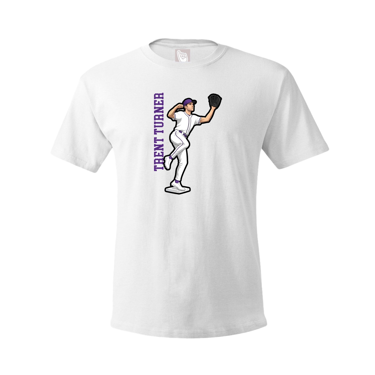 Tee — Name Vertical in White