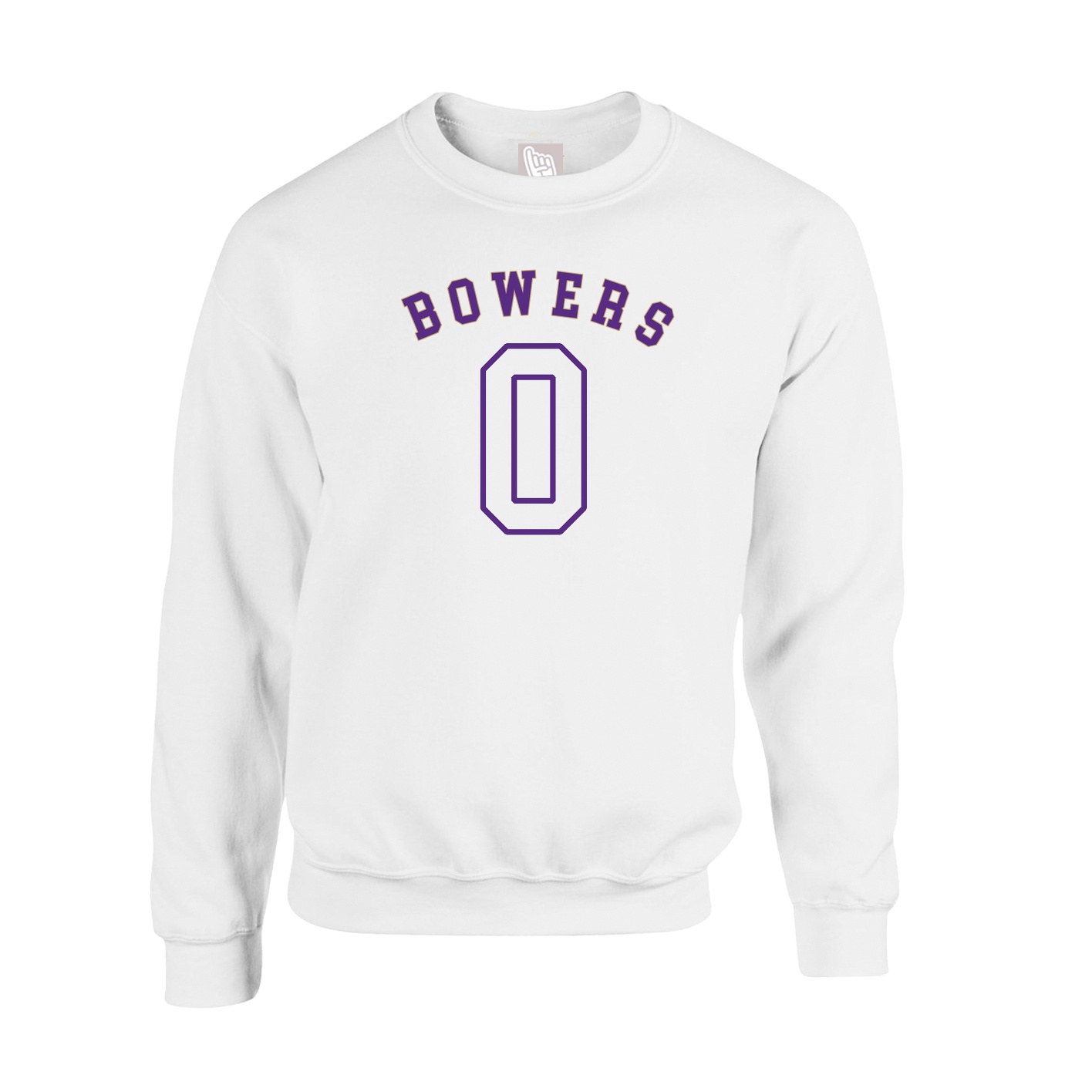 Fleece Crew — Shirsey Arch in White