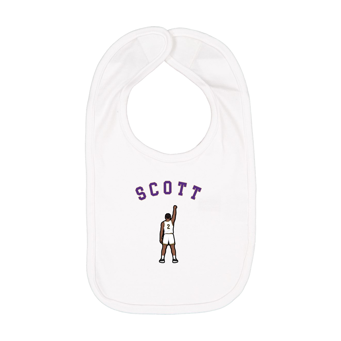 Infant Bib — Shirsey Arch in White