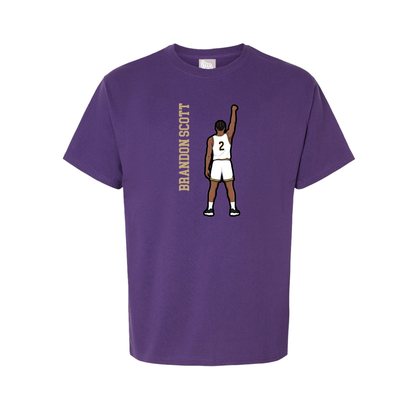 Youth Tee — Name Vertical in Purple