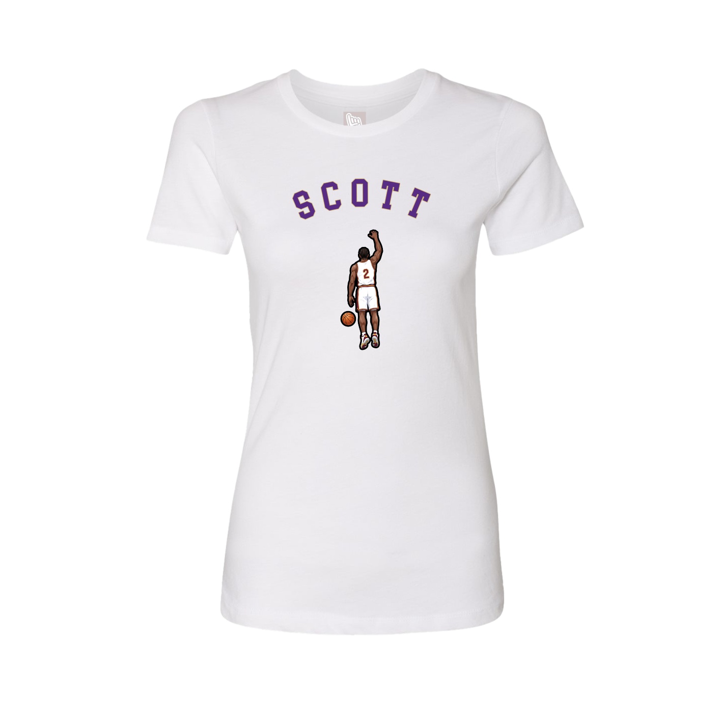 Fitted Women's Tee — Shirsey Arch in White