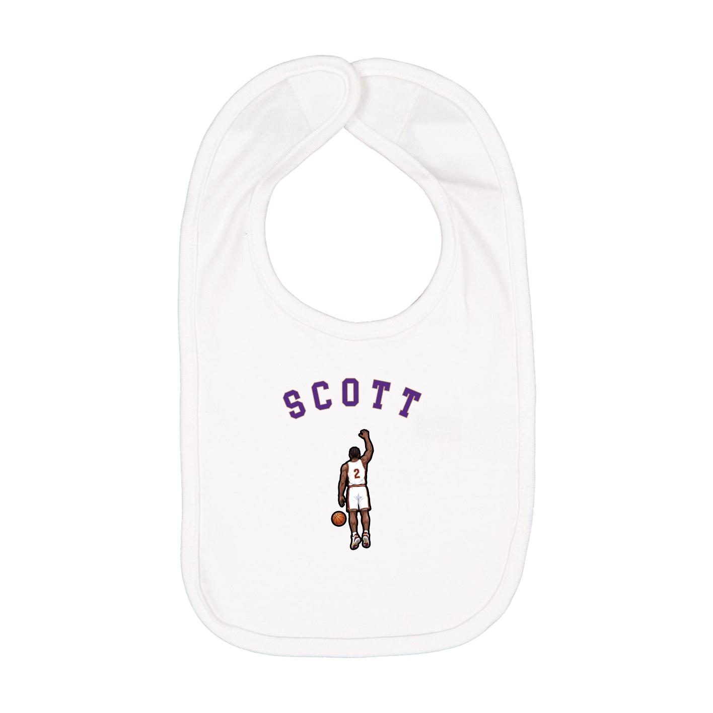 Infant Bib — Shirsey Arch in White
