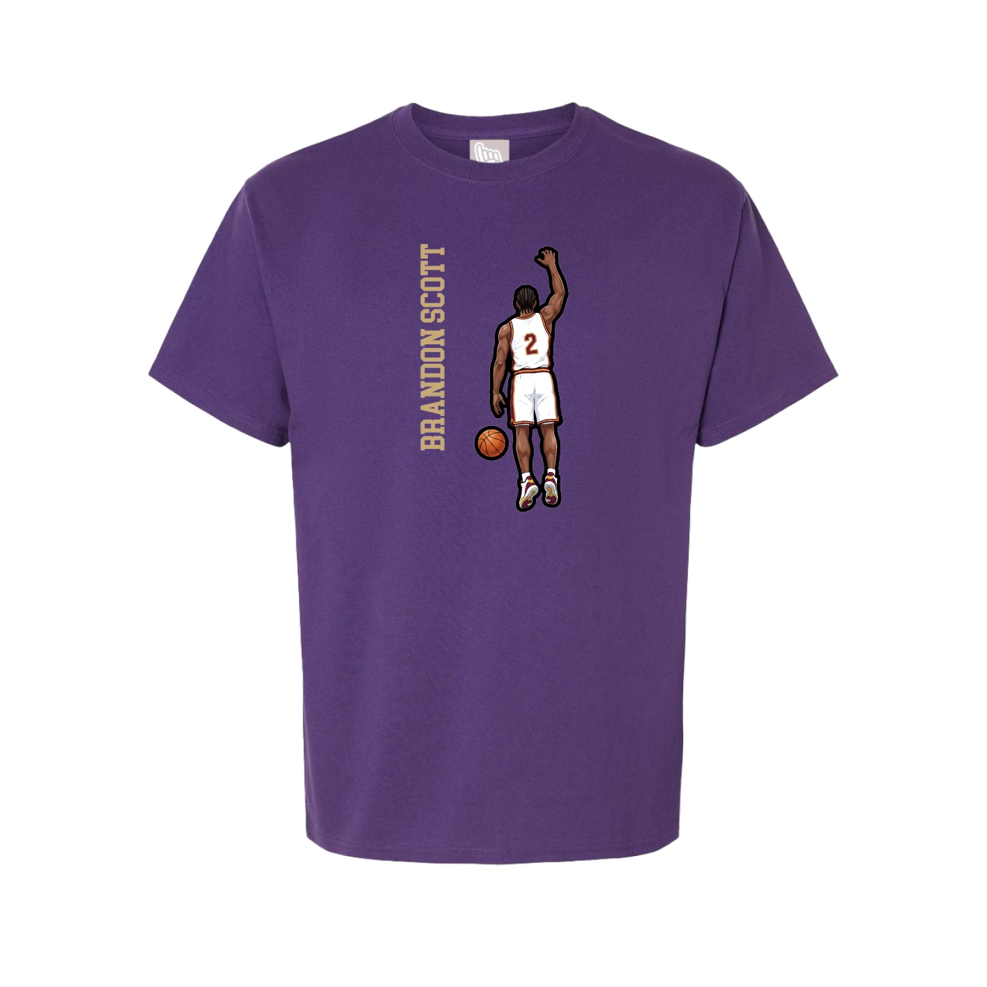 Tee — Name Vertical in Purple