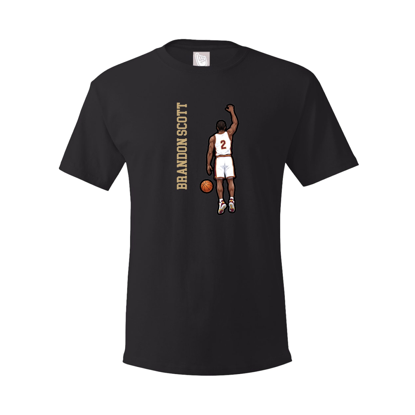 Youth Tee — Name Vertical in Black