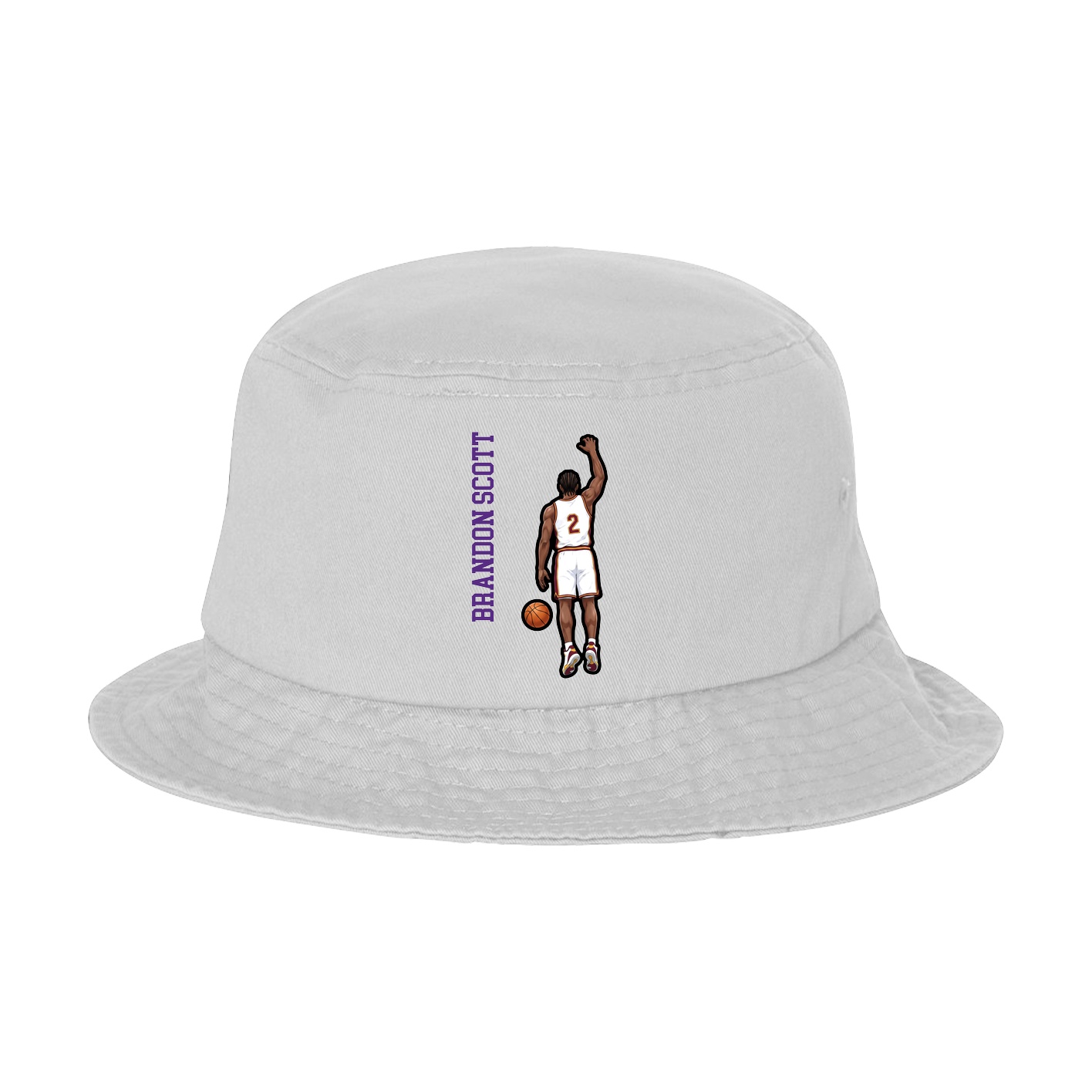Bucket Cap — Name Vertical in White