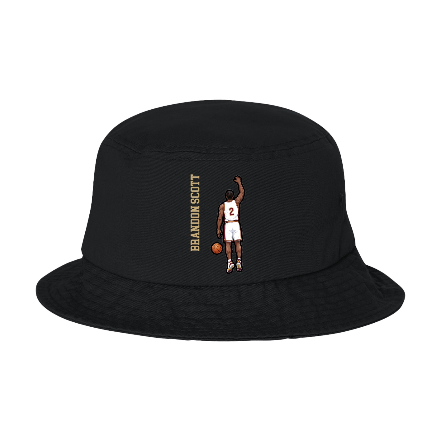 Bucket Cap — Name Vertical in Black