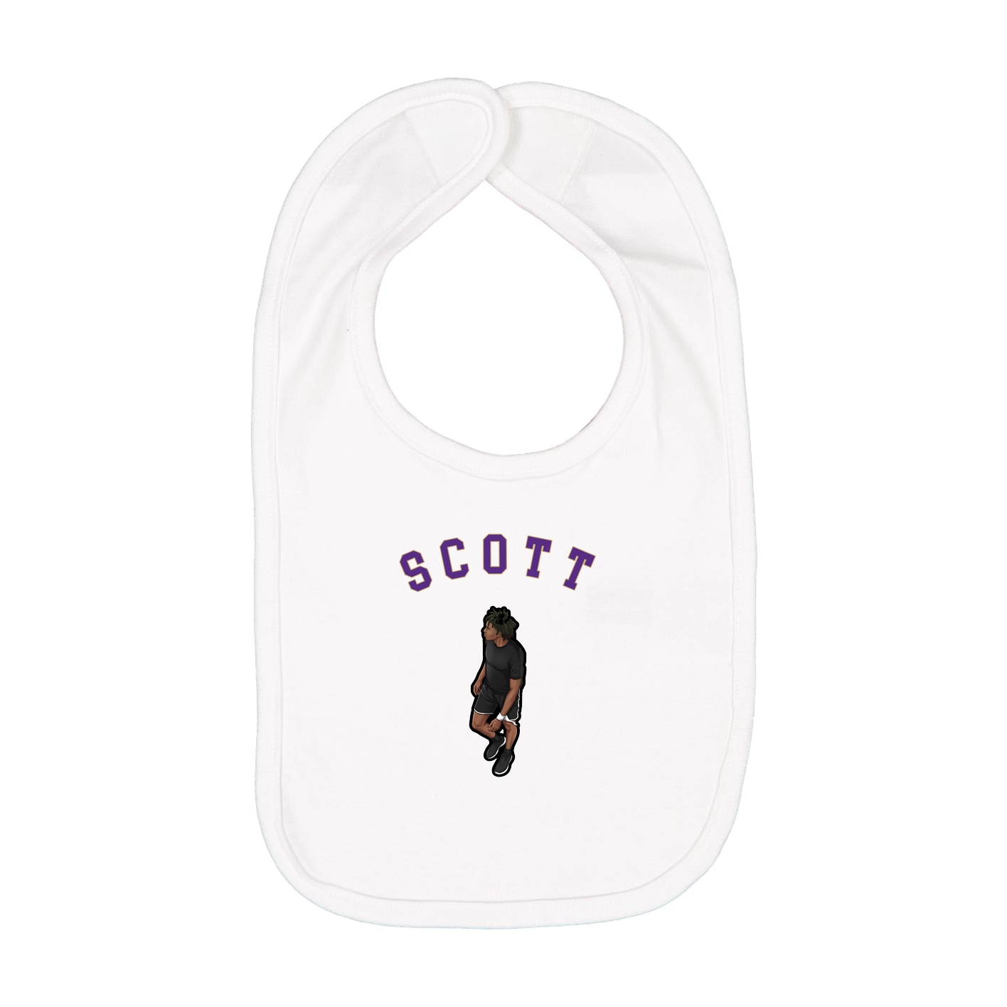 Infant Bib — Shirsey Arch in White