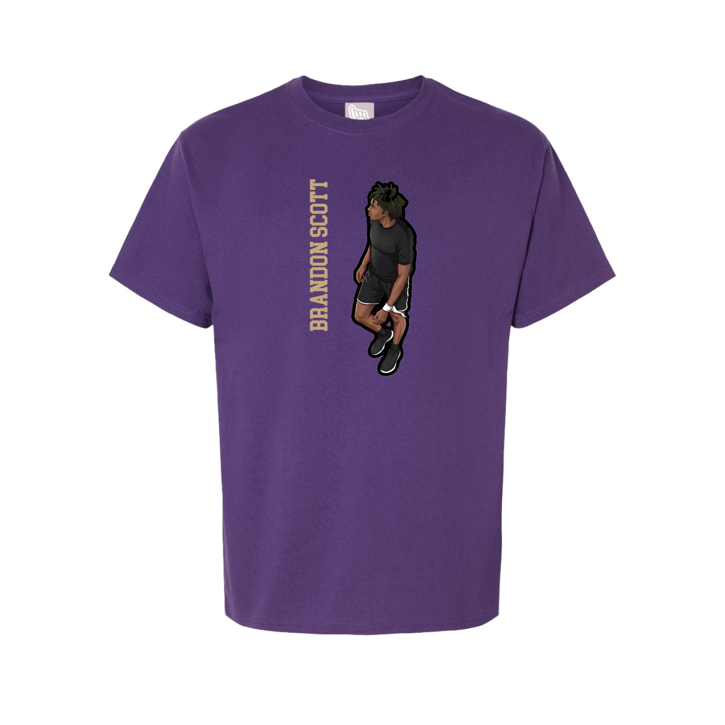Tee — Name Vertical in Purple