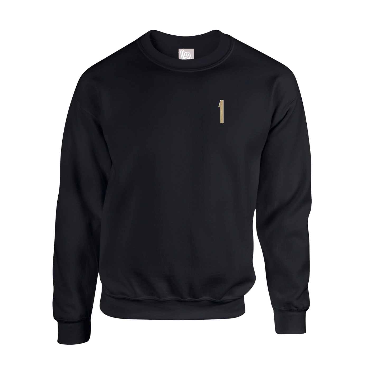 Fleece Crew — Front Shirsy in Black