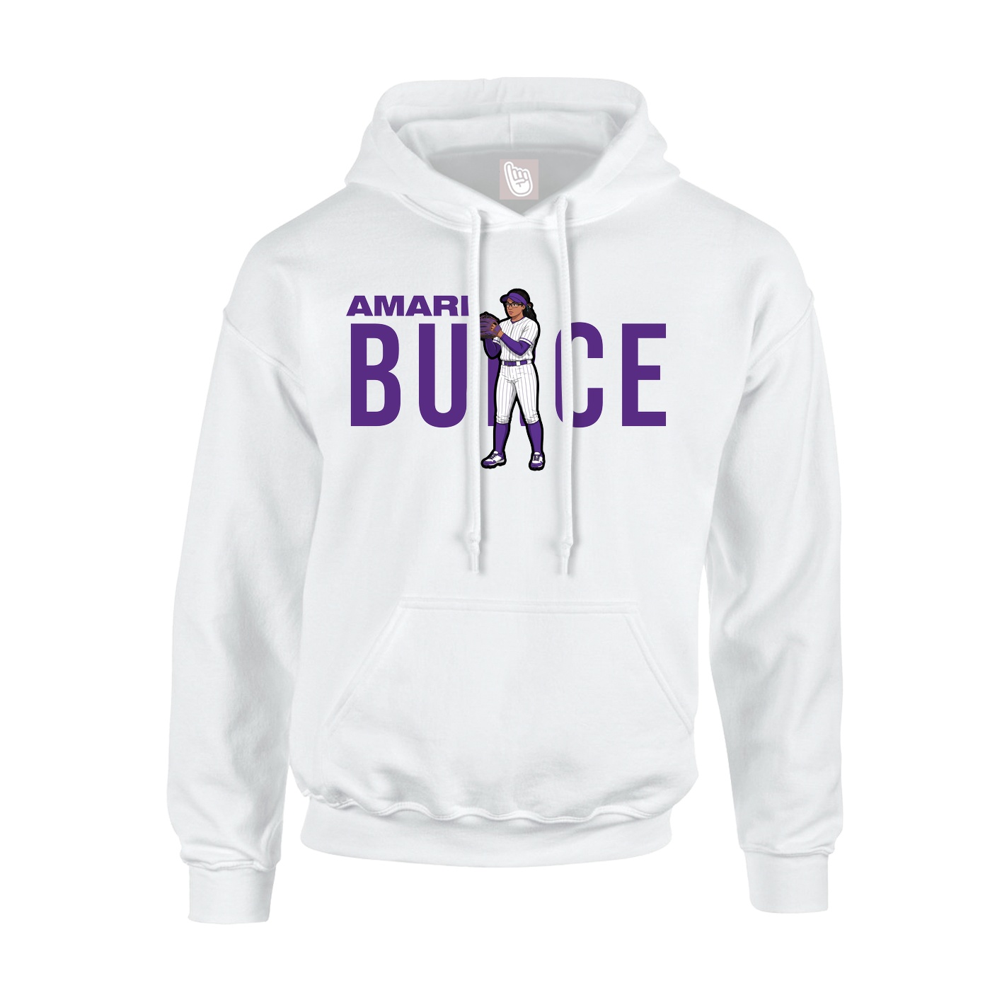 Youth Hoodie — Player Name in White