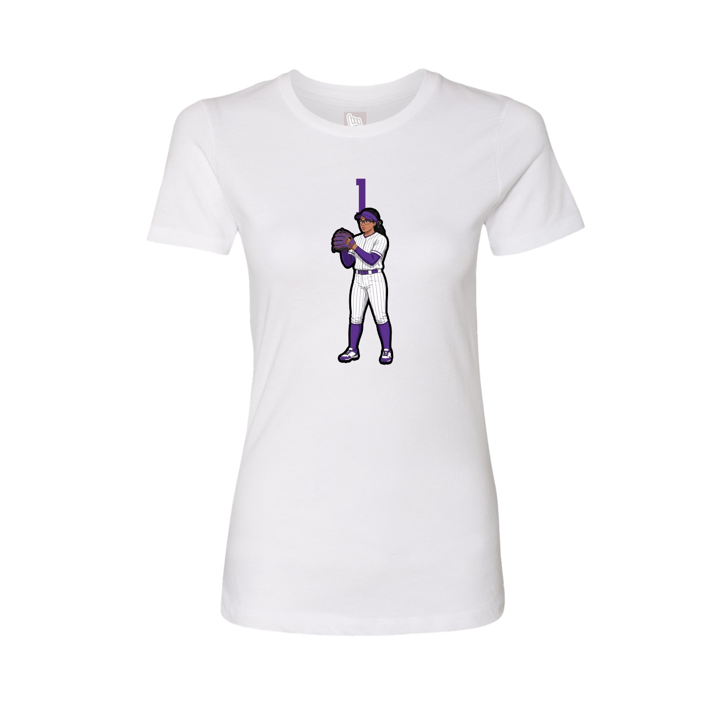 Fitted Women's Tee — Number Top in White