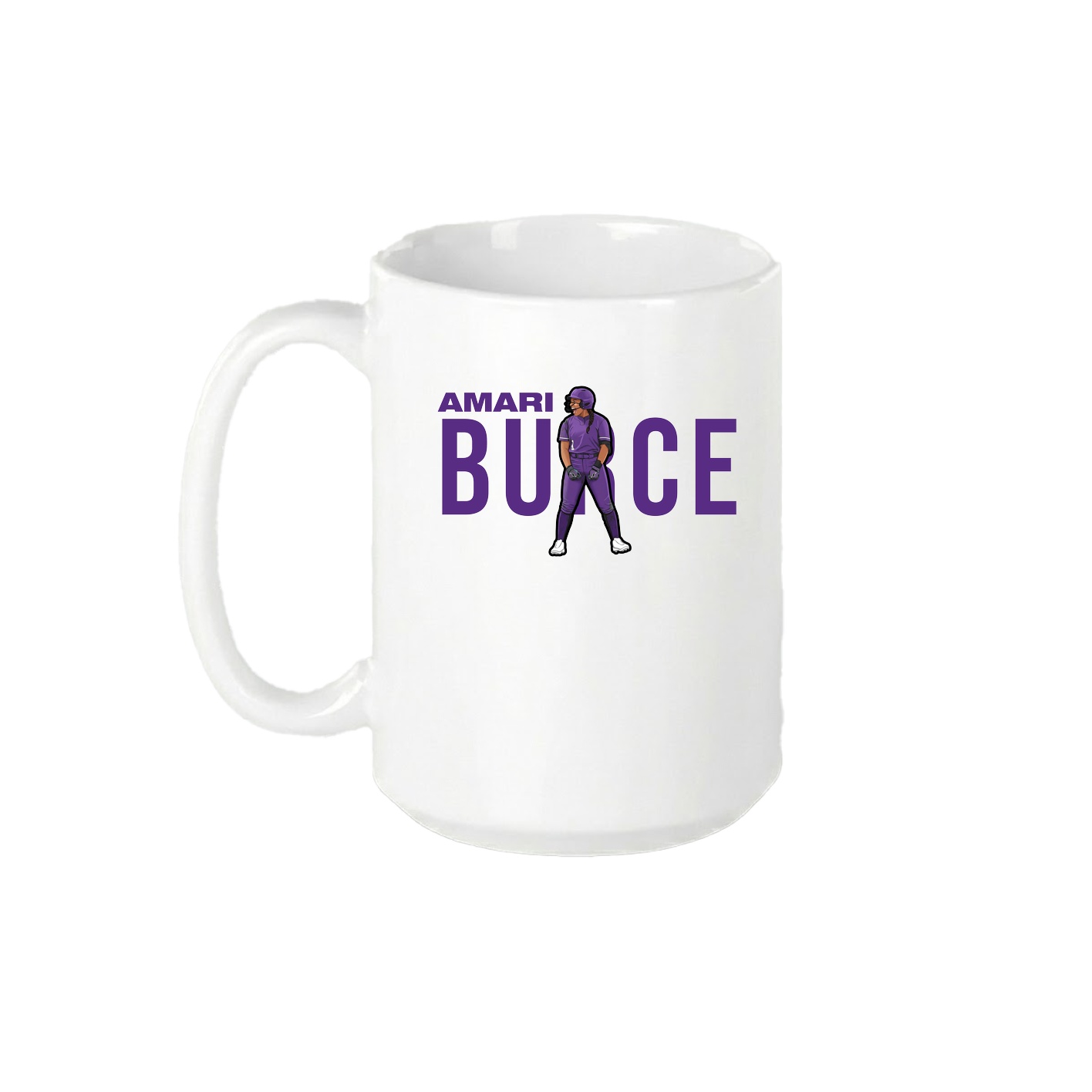 15oz Coffee Mug — Player Name in White