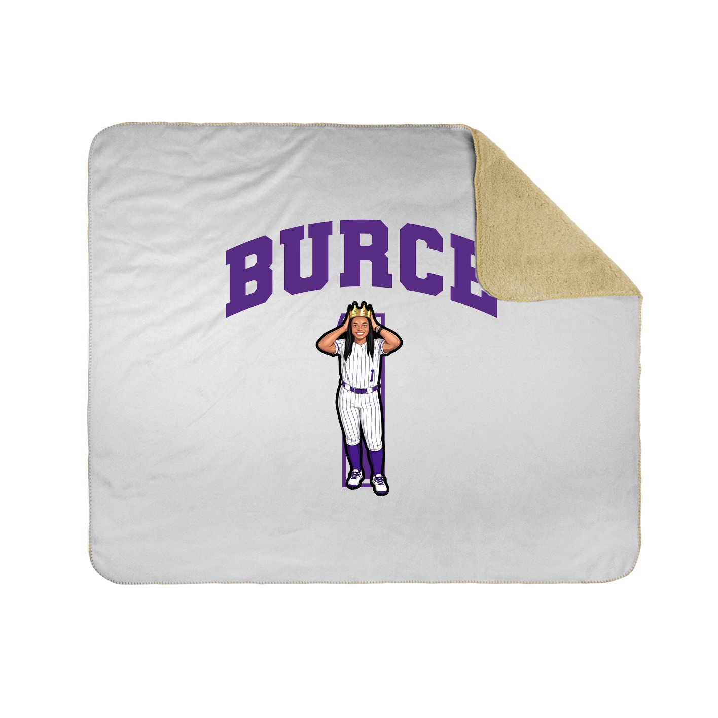 Throw Blanket — Number in White