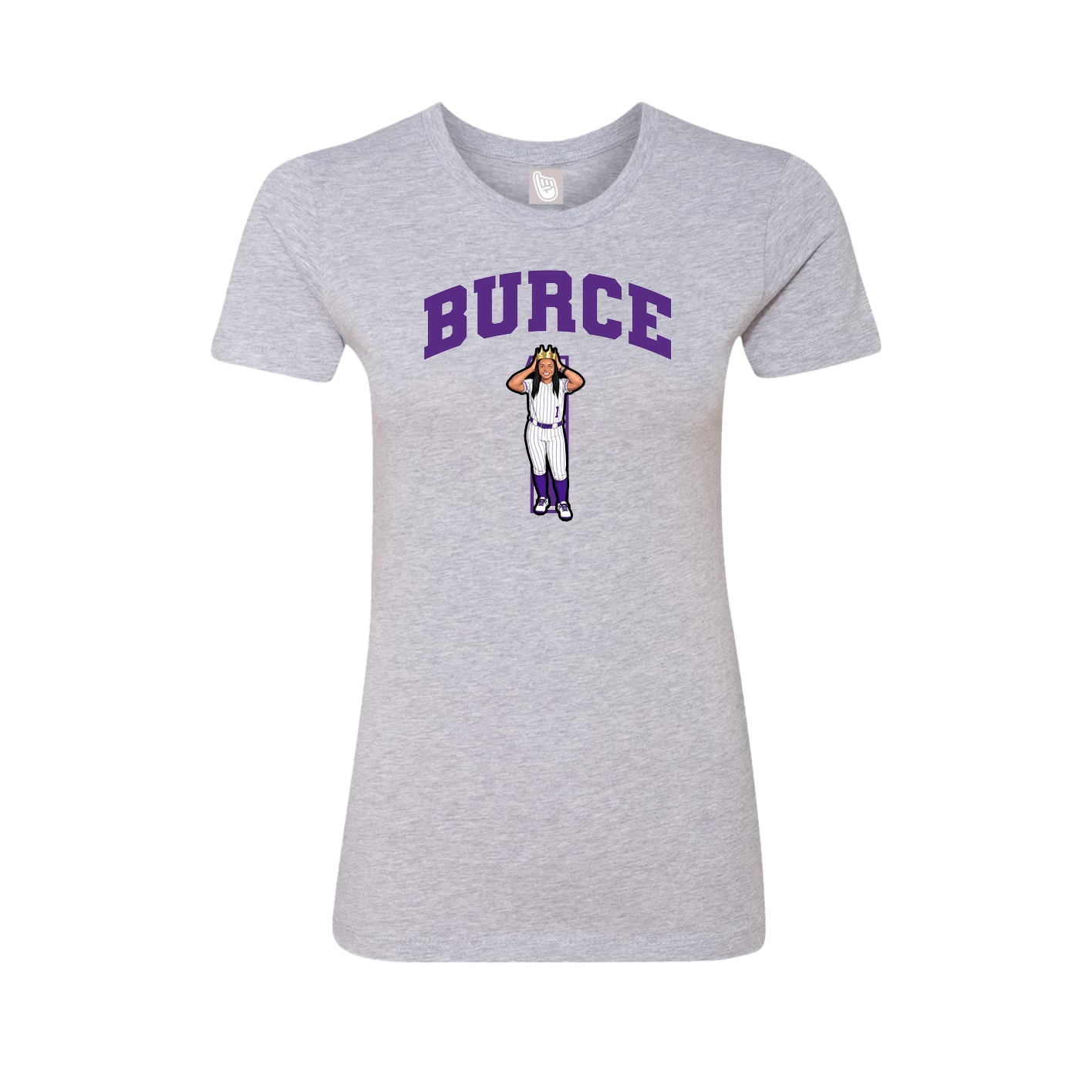 Fitted Women's Tee — Number in Grey