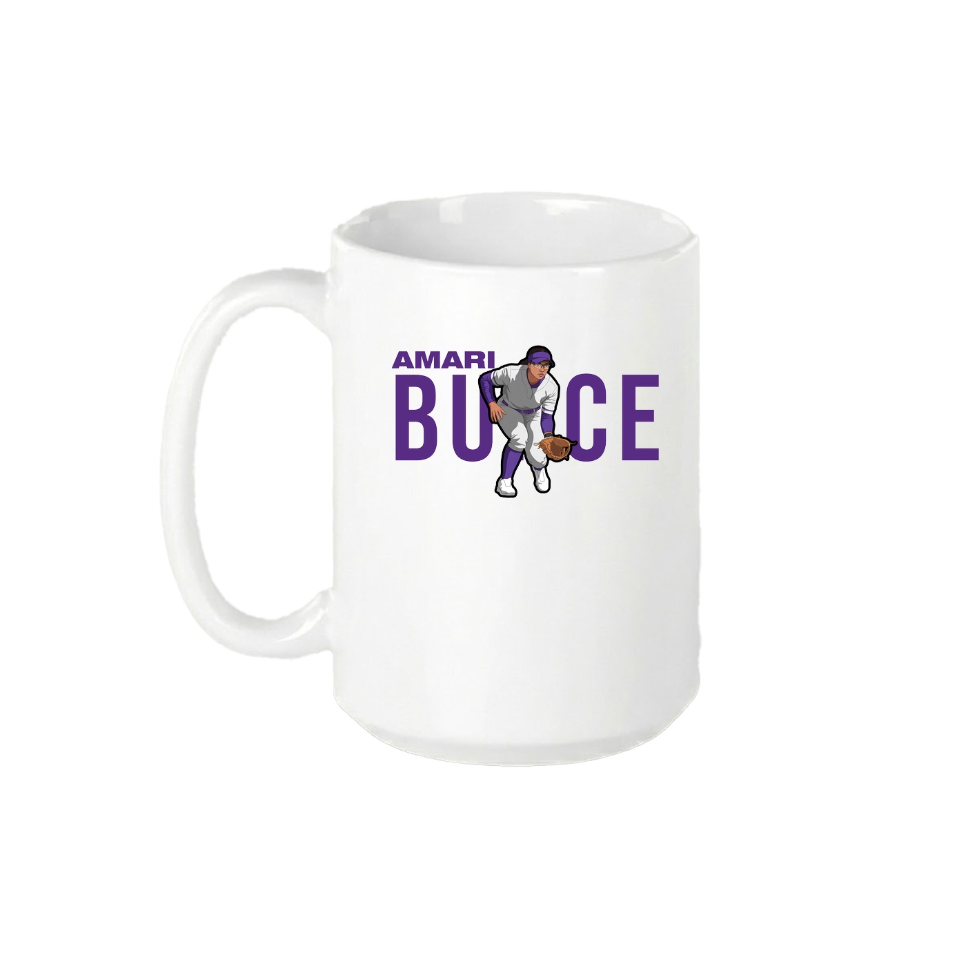 15oz Coffee Mug — Player Name in White