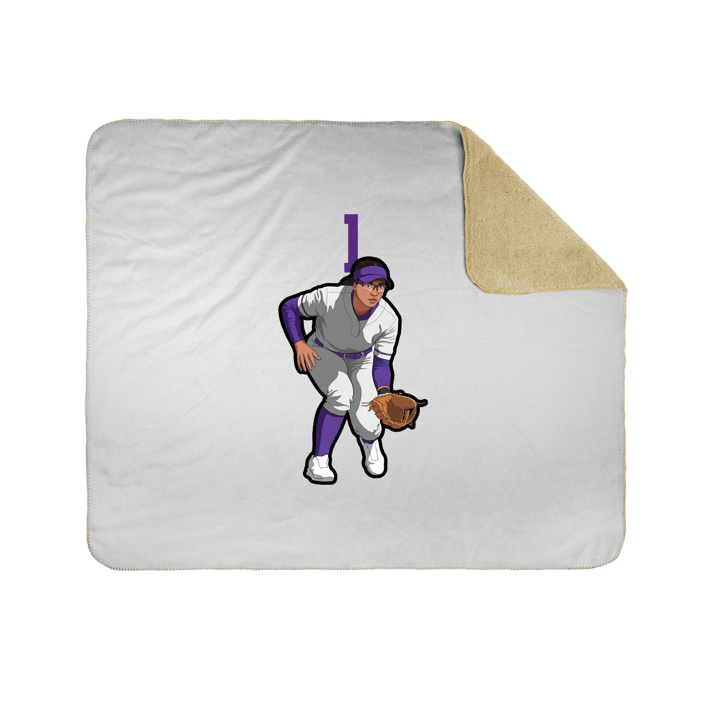 Throw Blanket — Number Top in White