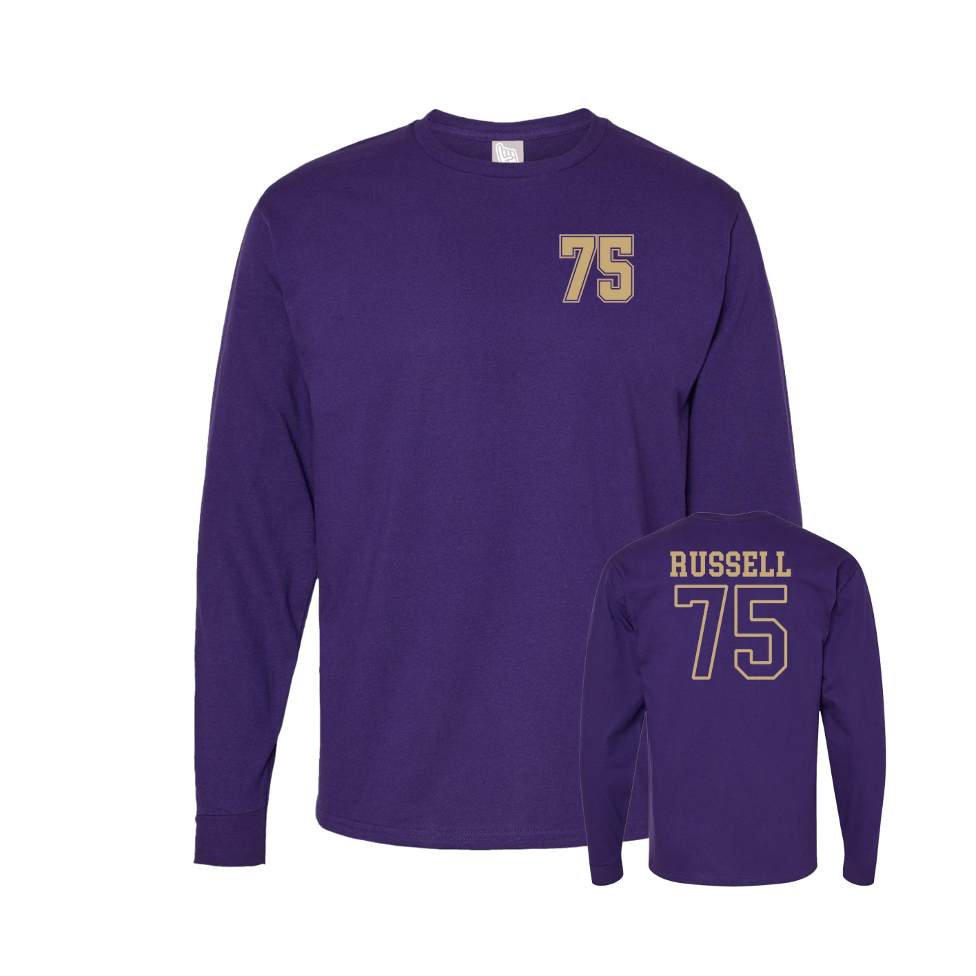 Long Sleeve Tee — Chest Back in Purple