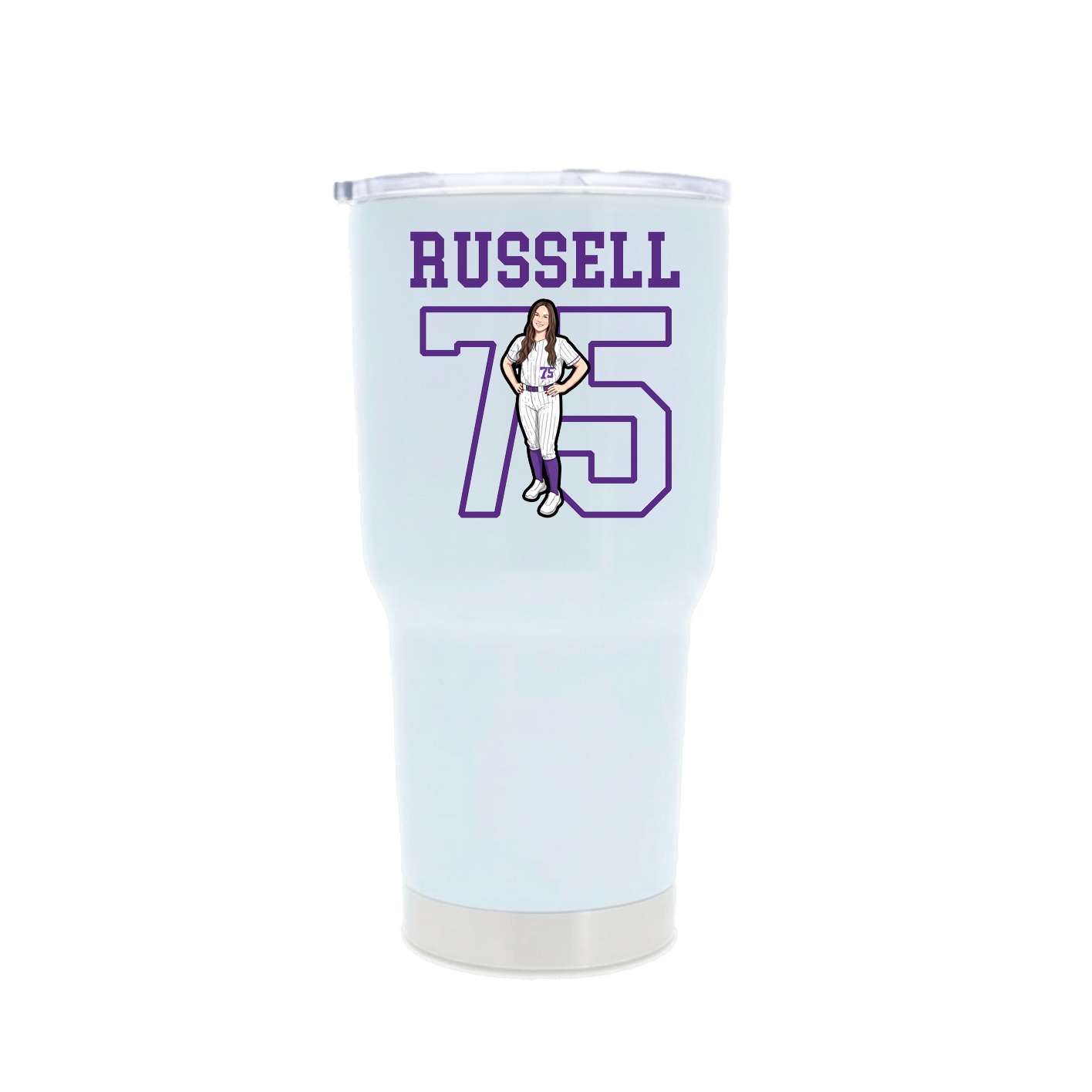 30oz Stainless Steel Tumbler — Shirsey in White