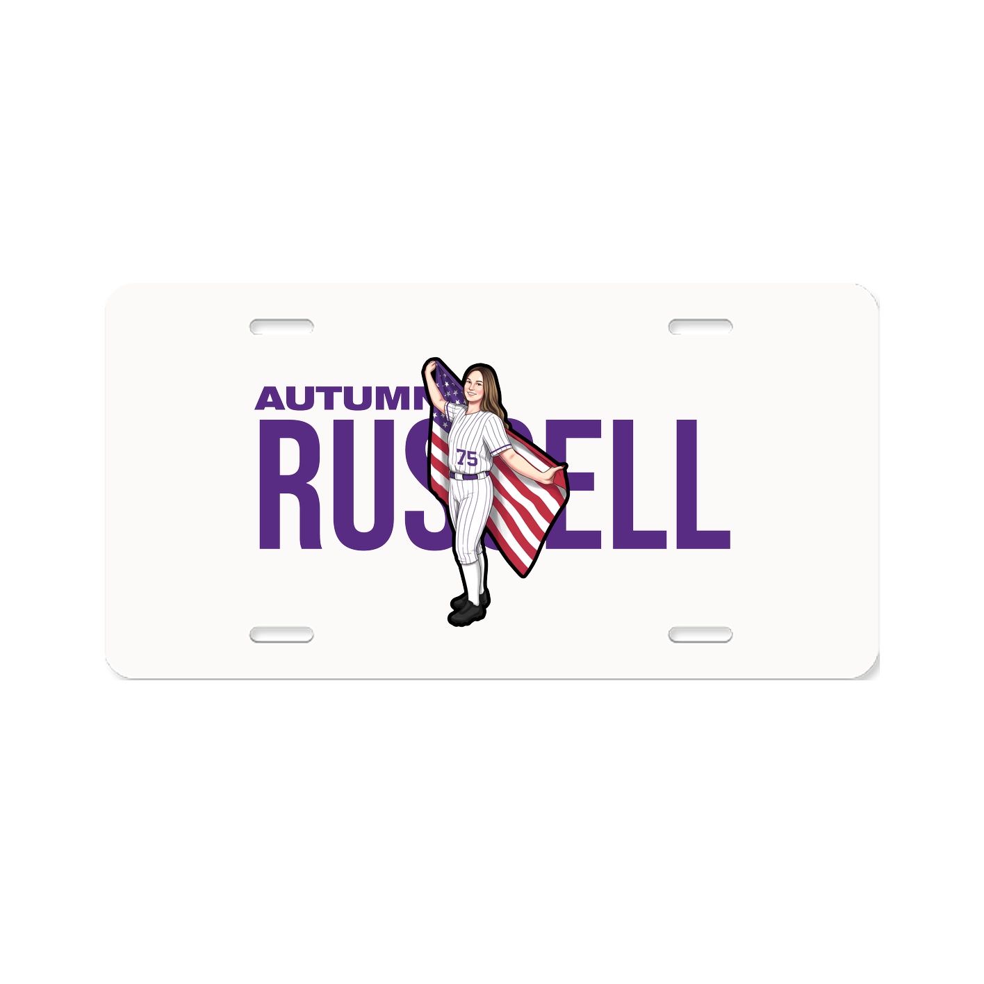 License Plate — Player Name in Classic