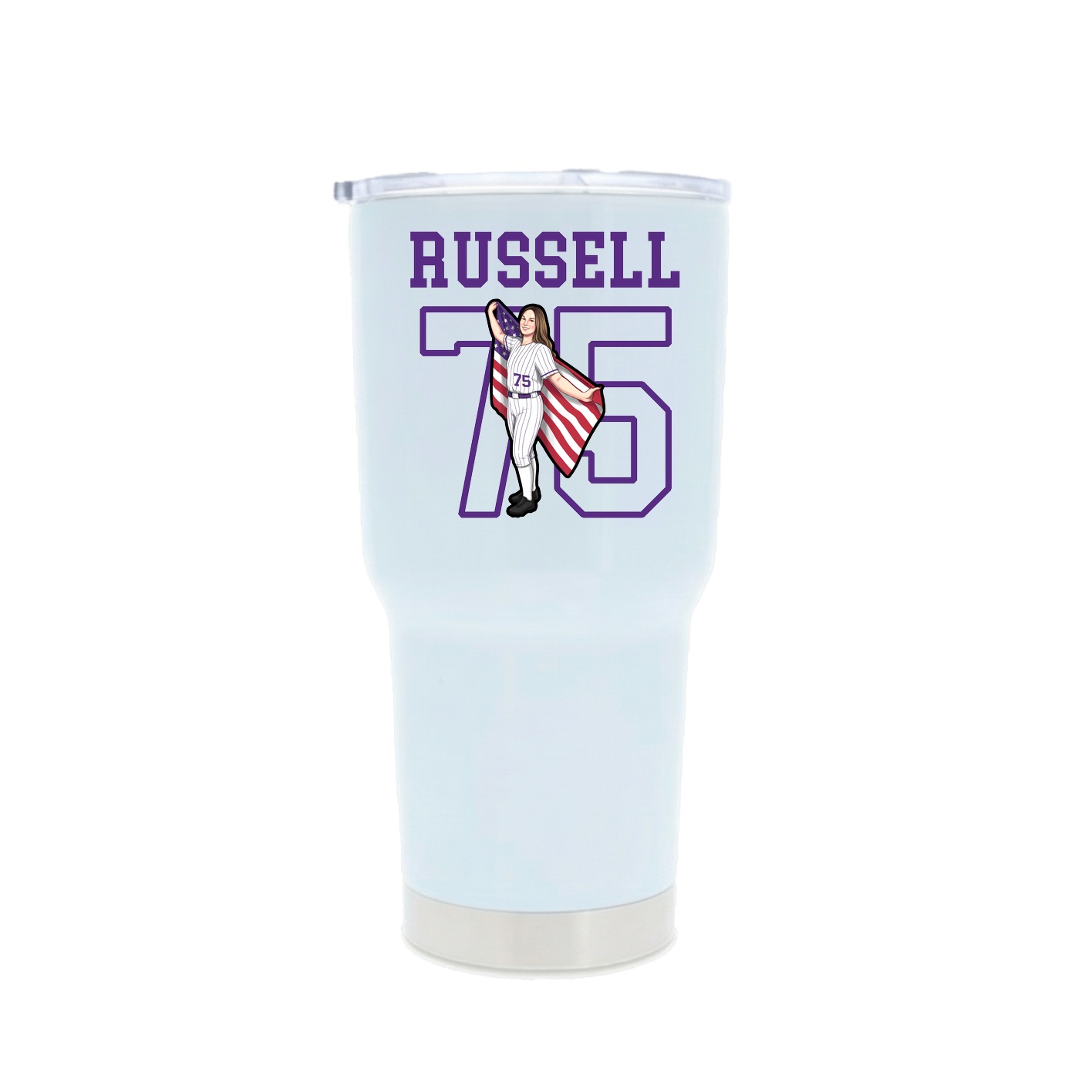 30oz Stainless Steel Tumbler — Shirsey in White