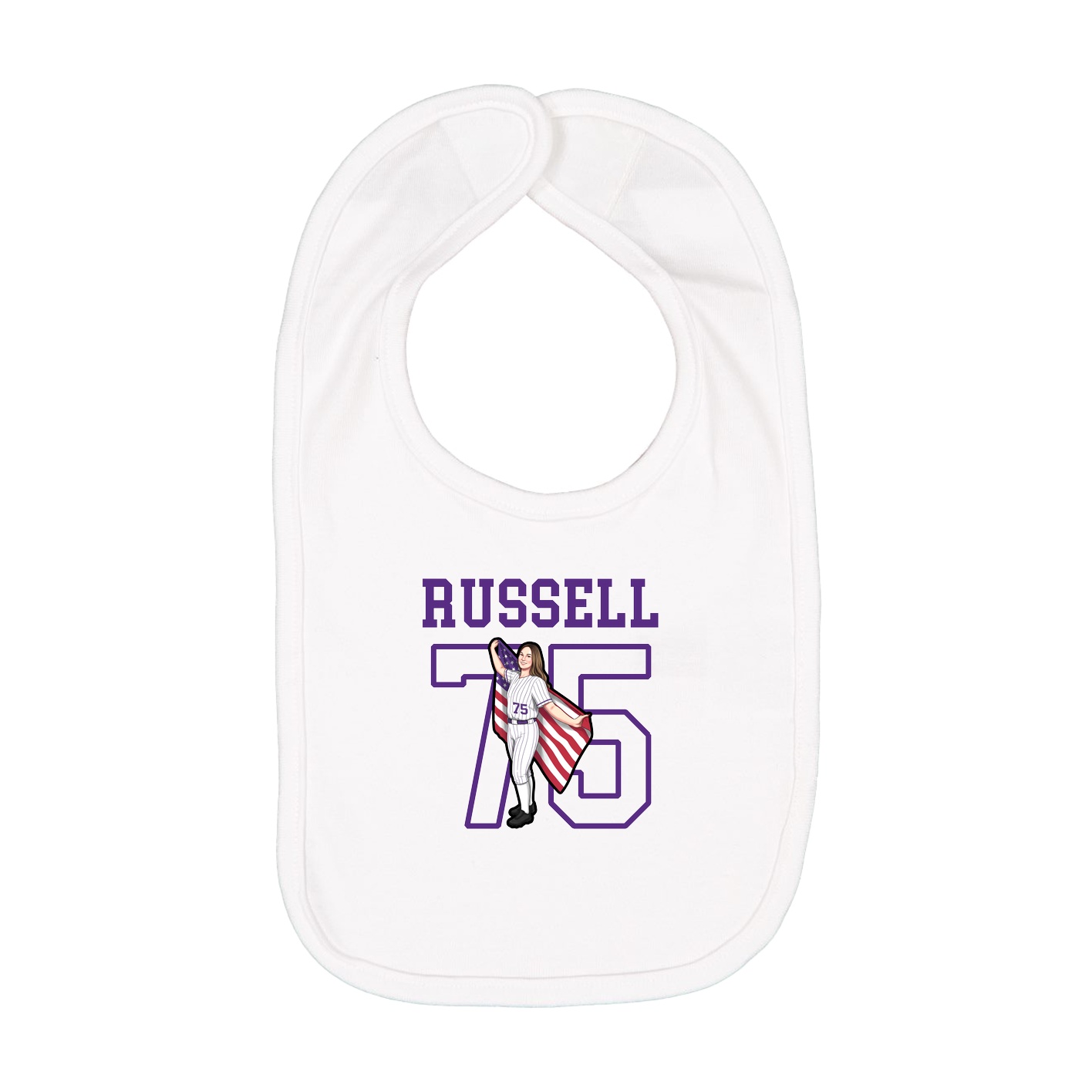 Infant Bib — Shirsey in White